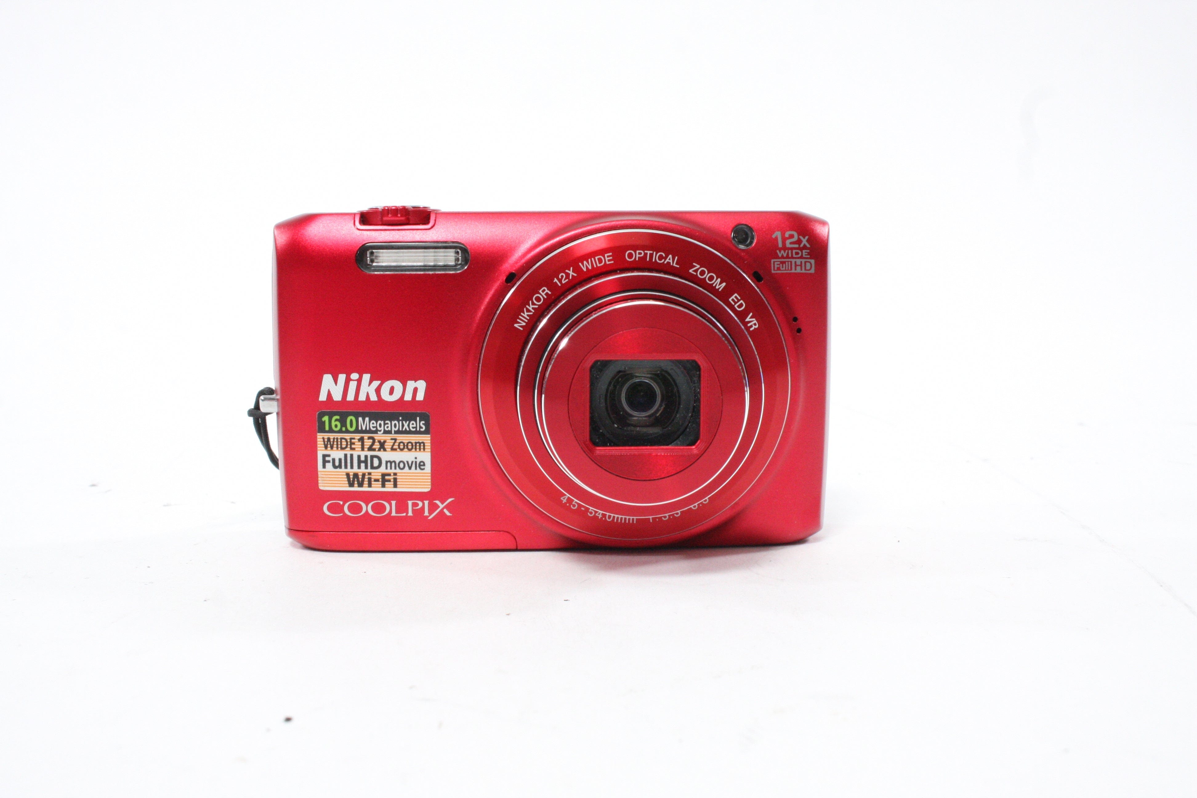 Nikon Coolpix S6800 Digital Point-and-Shoot Camera 12x Zoom 16.0mp (Red)