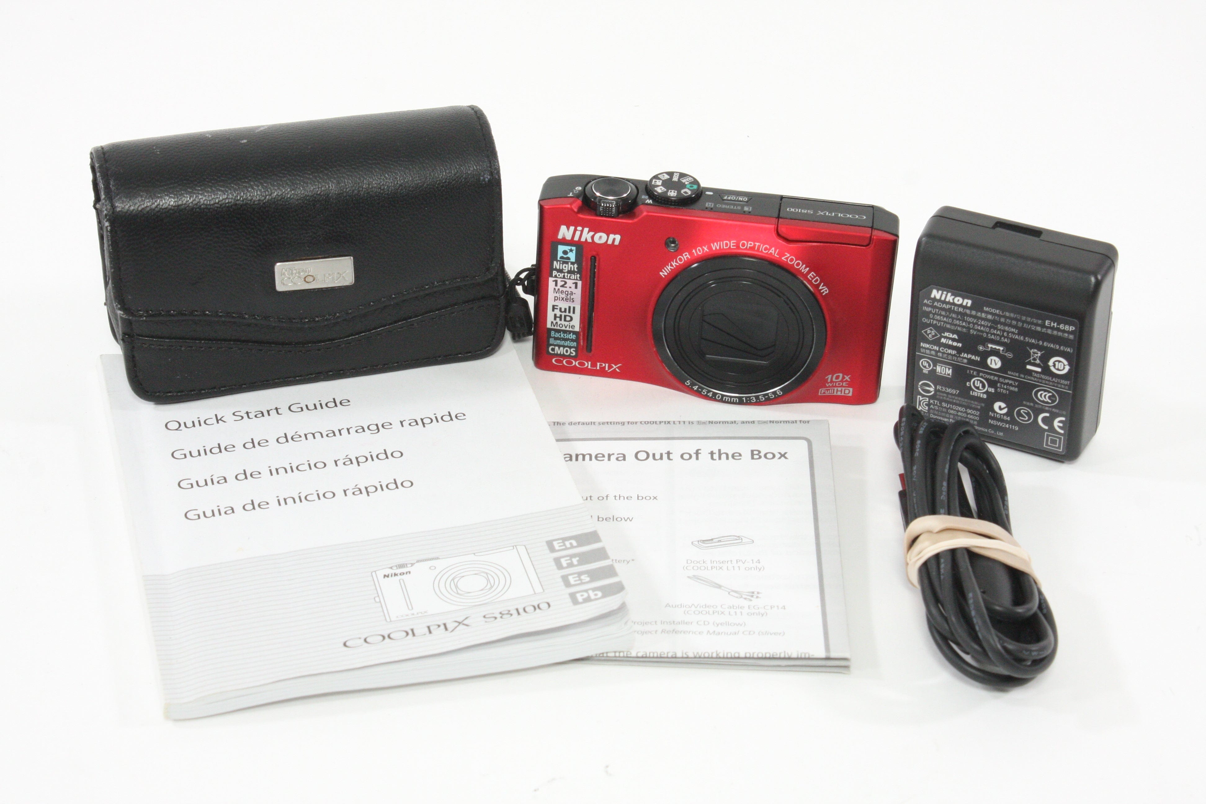 Nikon Coolpix S8100 Digital Camera 12MP (Red)