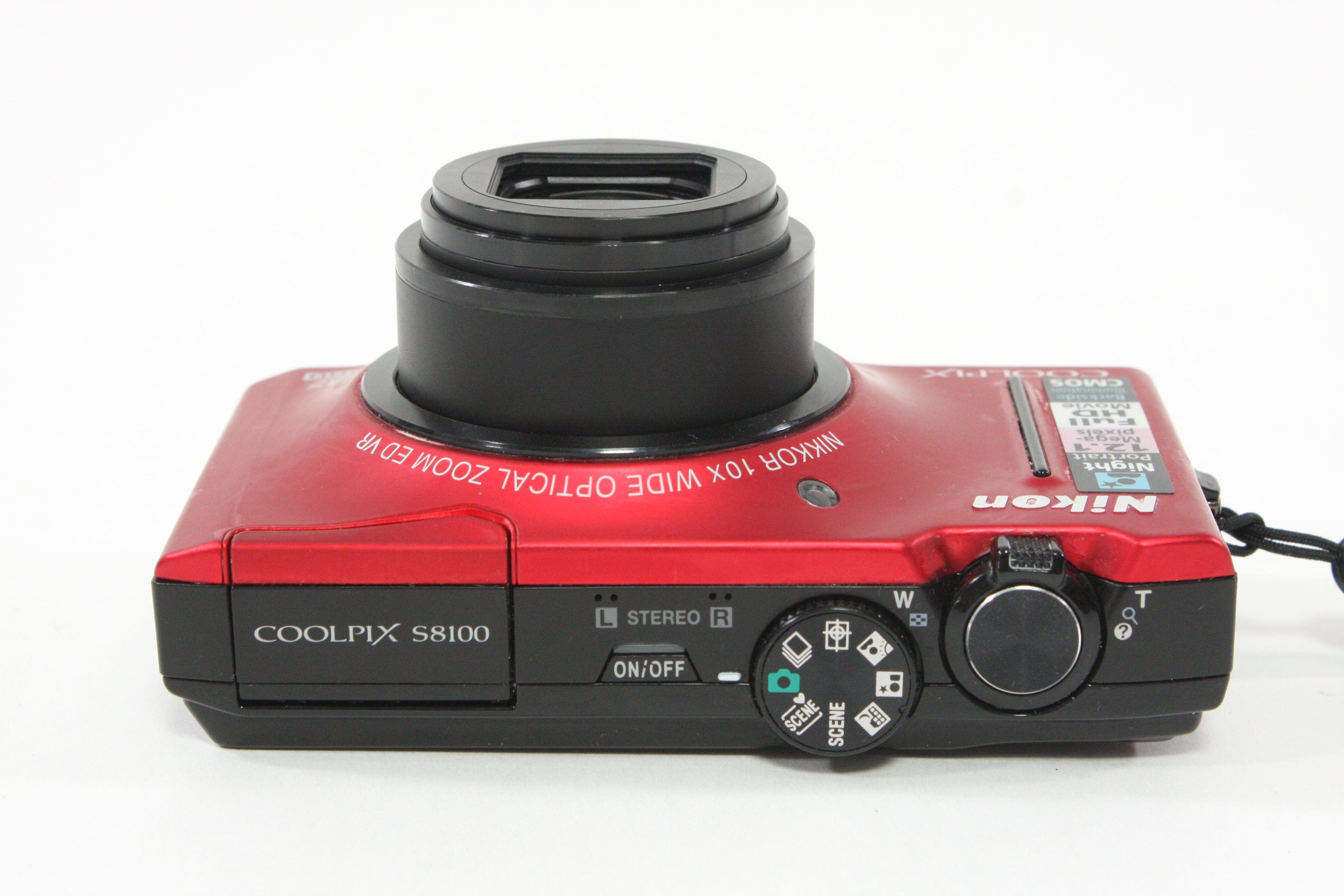 Nikon Coolpix S8100 Digital Camera 12MP (Red)