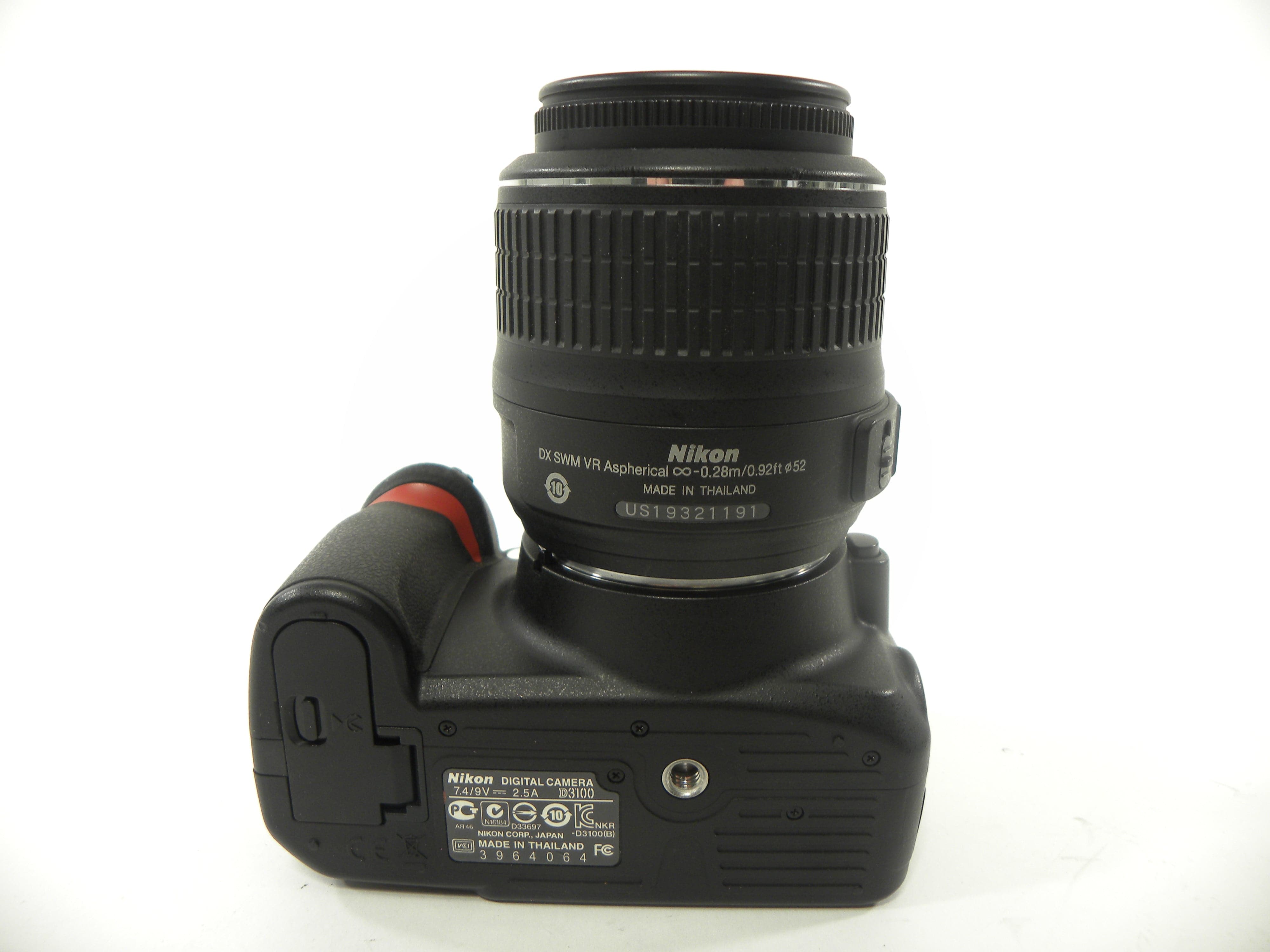 Nikon D3100 14.2mp Digital SLR w/AF-S 18-55 DX VR Shutter Ct. 5,751