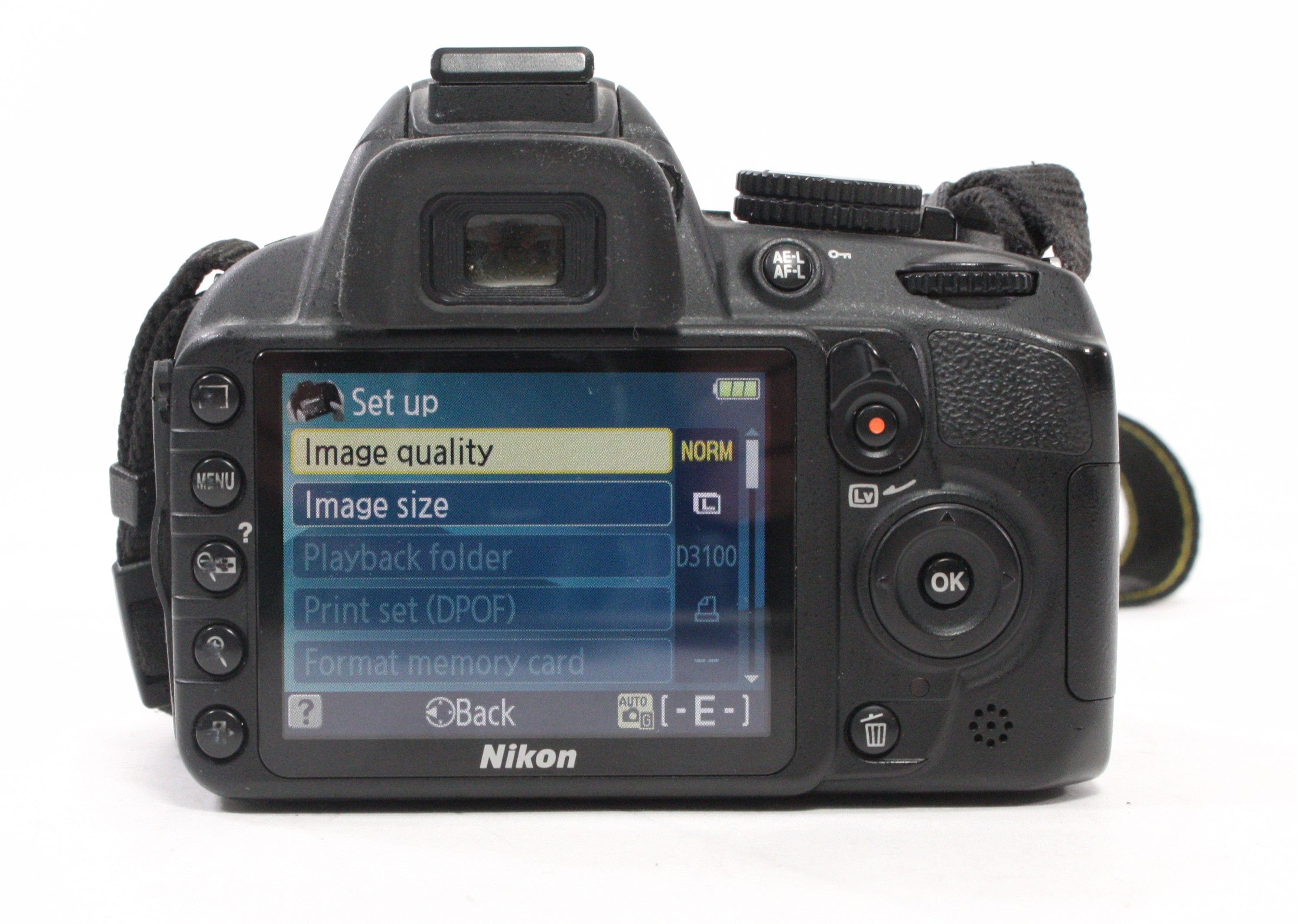 Nikon D3100 Digital SLR with 18-55mm f/3.5-5.6G ED Lens with Shutter Count 11,885