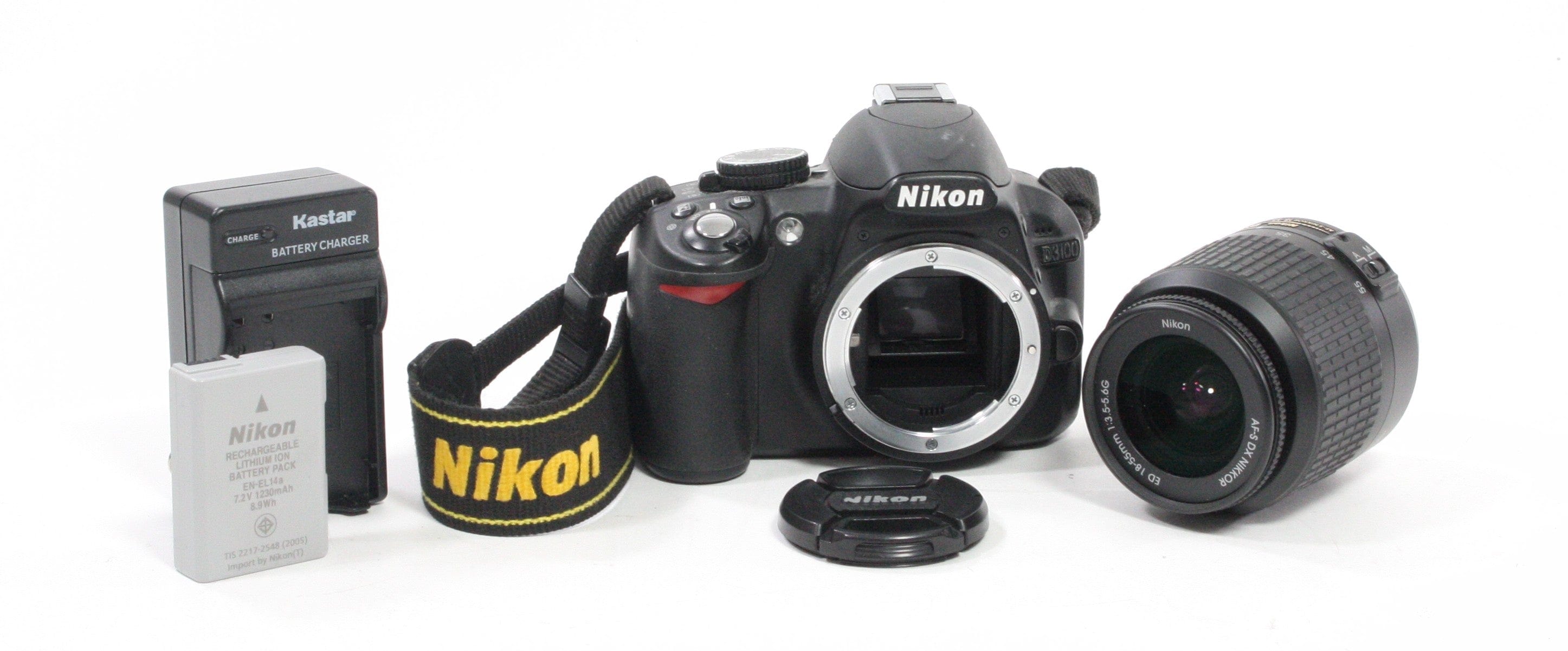 Nikon D3100 Digital SLR with 18-55mm f/3.5-5.6G ED Lens with Shutter Count 11,885