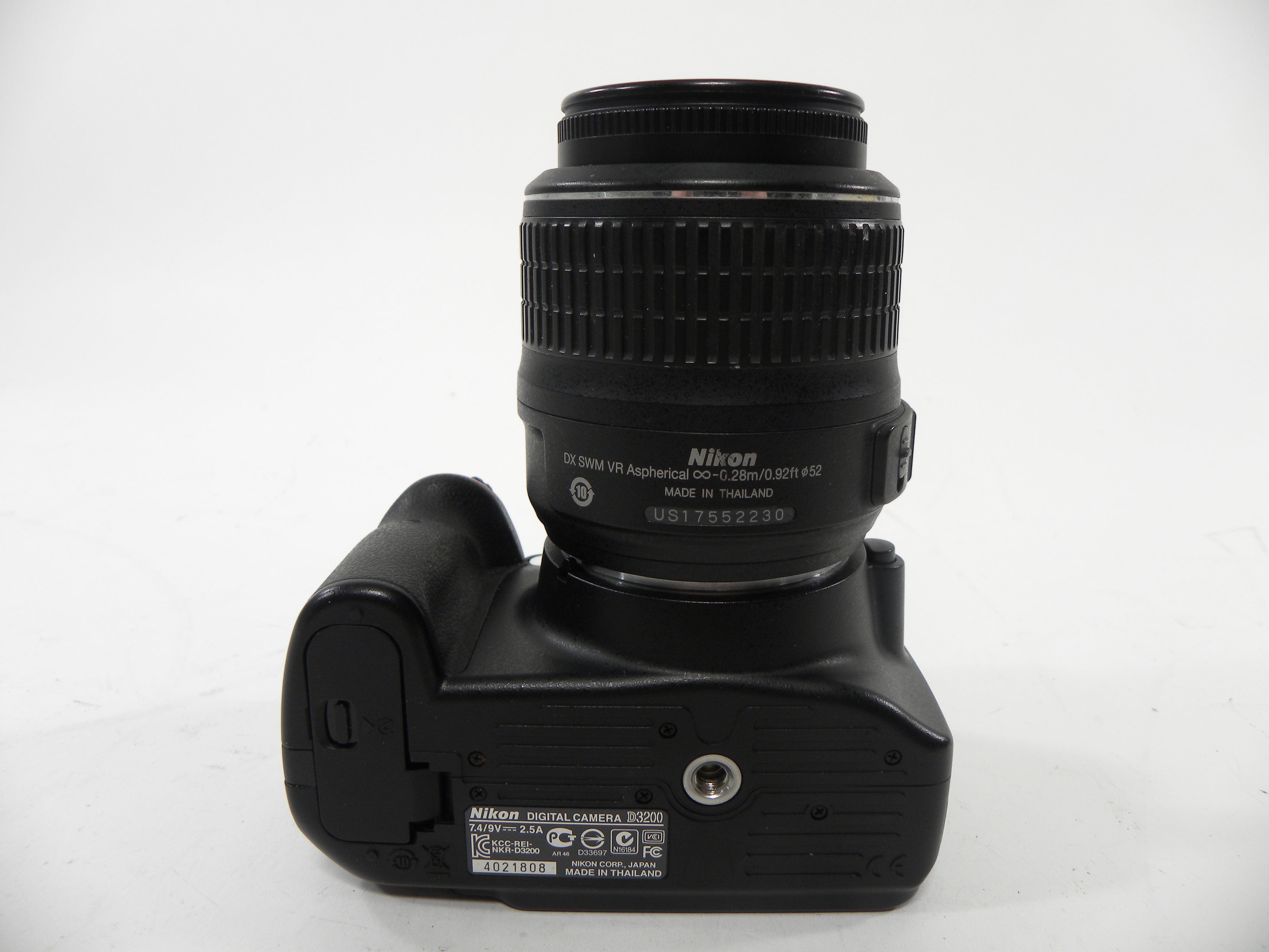 Nikon D3200 24.2mp Digital SLR w/AF-S 18-55 Shutter Ct. 1,474