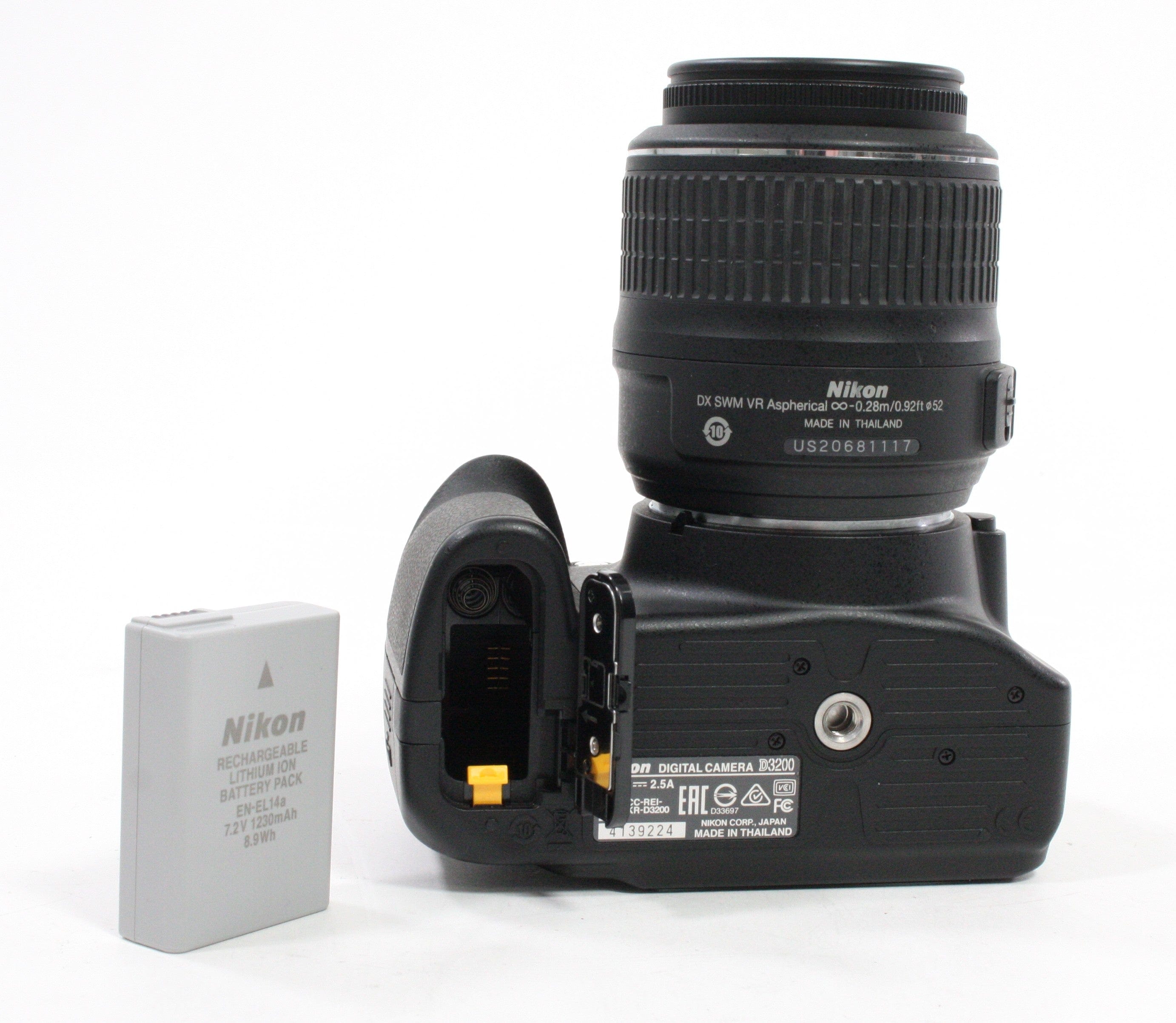 Nikon D3200 Digital SLR with 18-55mm f/3.5-5.6G Lens Shutter Count 355