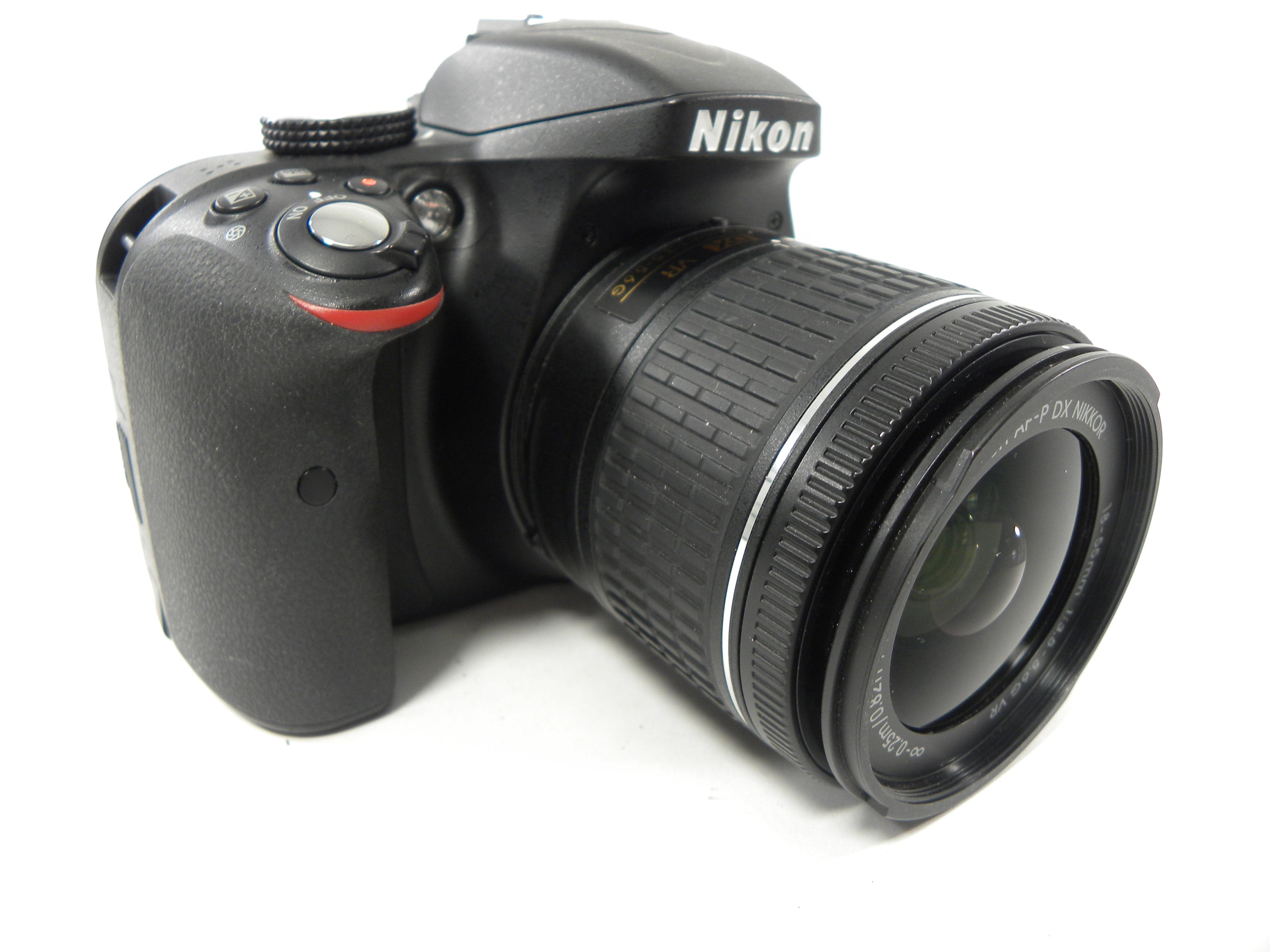 Nikon D3300 24.2mp Digital SLR w/Nikon AF-P 18-55 DX VR Shutter Ct. 1,383