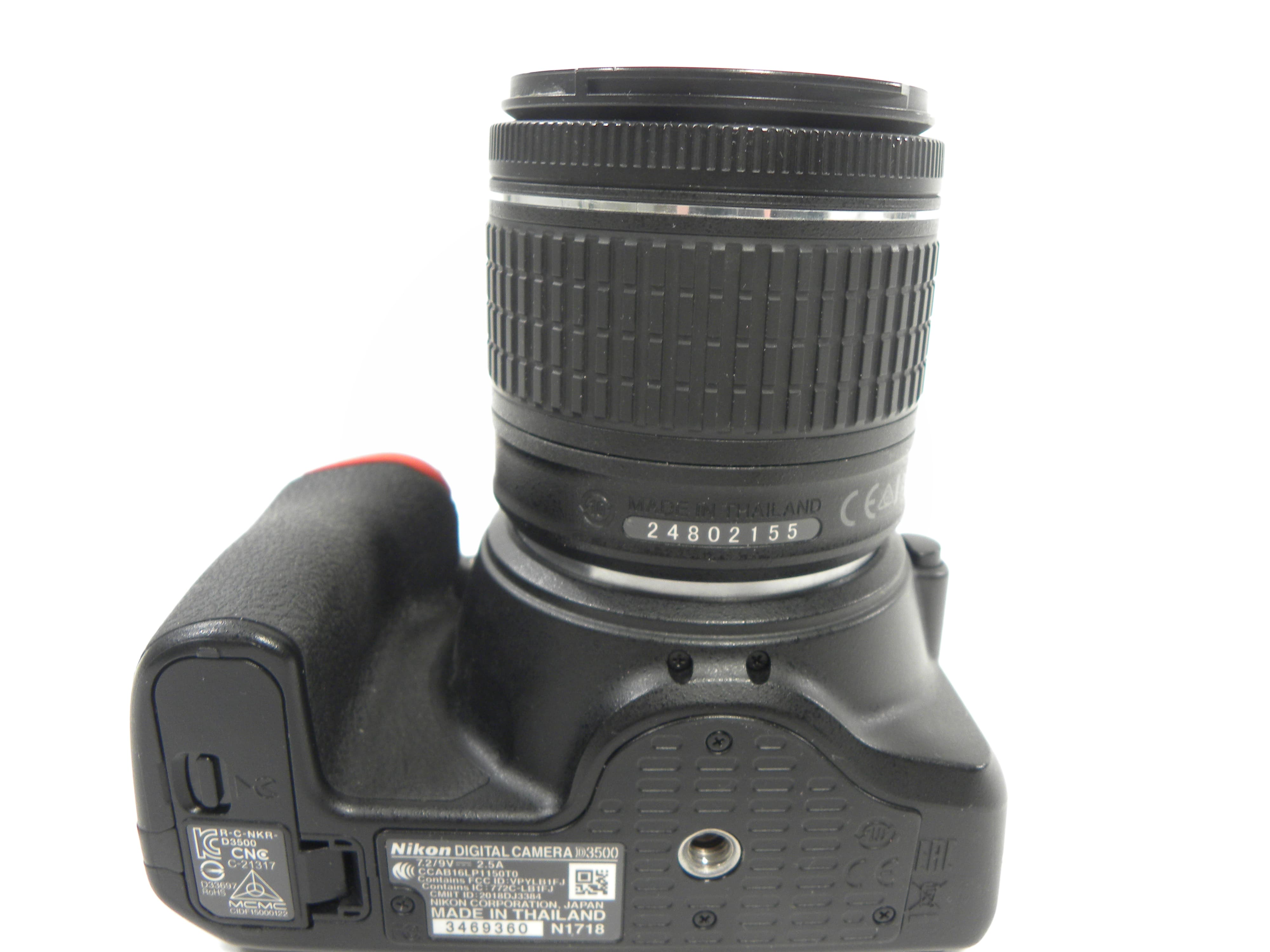 Nikon D3500 24.2mp Digital SLR w/AF-P Nikkor 18-55 VR DX Shutter Ct. 2,175