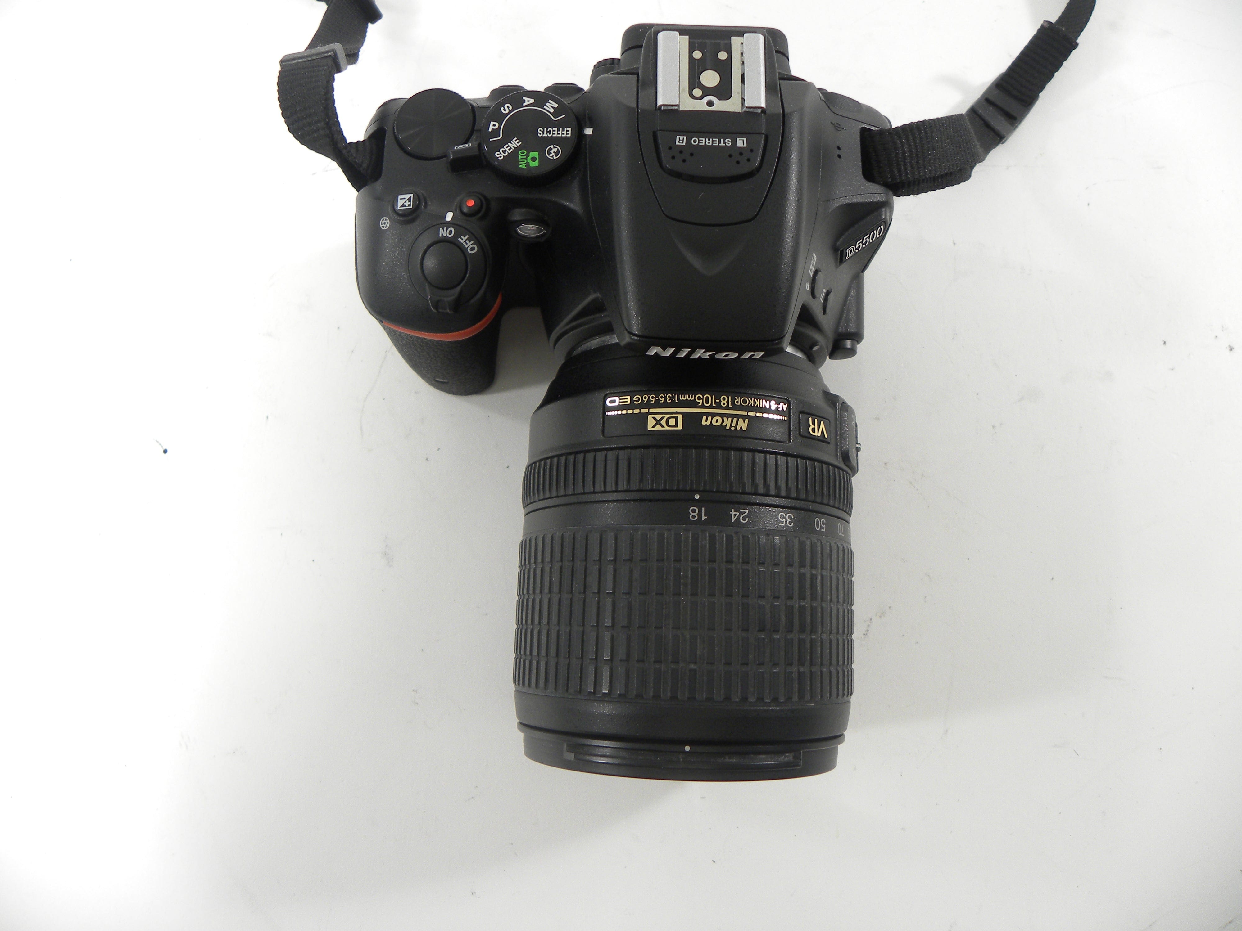 Nikon D5500 24.1mp Digital SLR w/Nikkor AF-S 18-105mm S/C 3,777