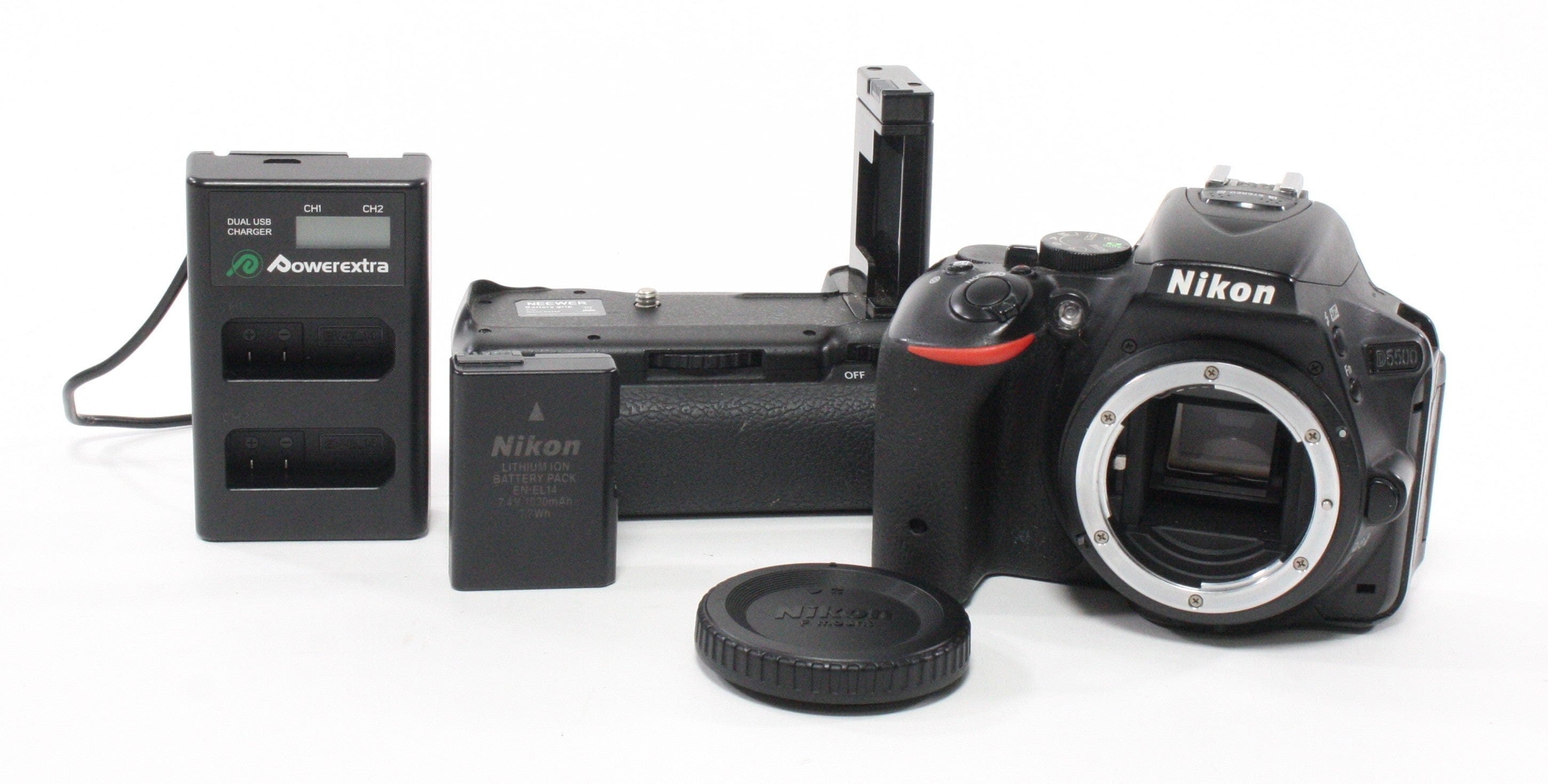 Nikon D5500 Digital Camera SC 31,447 (w/ Neewer Battery Grip)