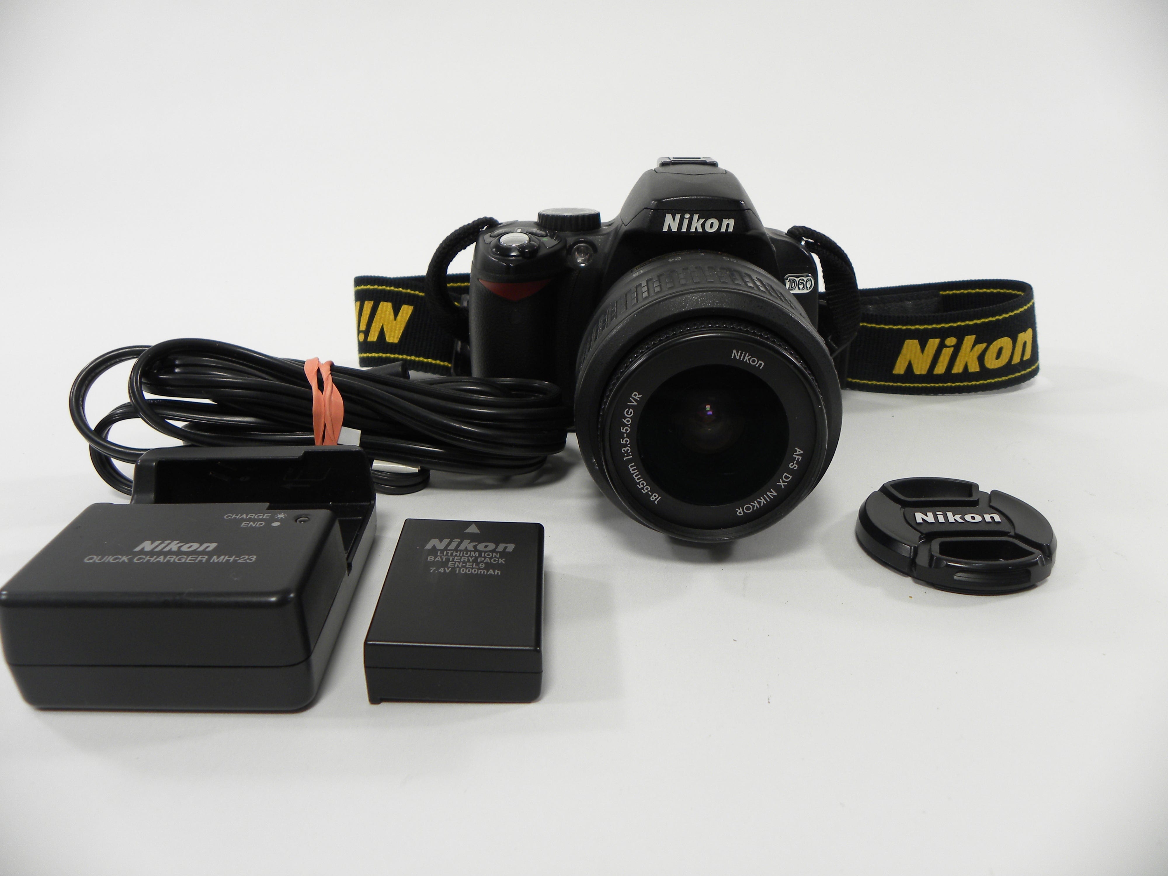Nikon D60 10.2mp Digital SLR w/AF-S DX VR 18-55 Shutter Ct. 13,567