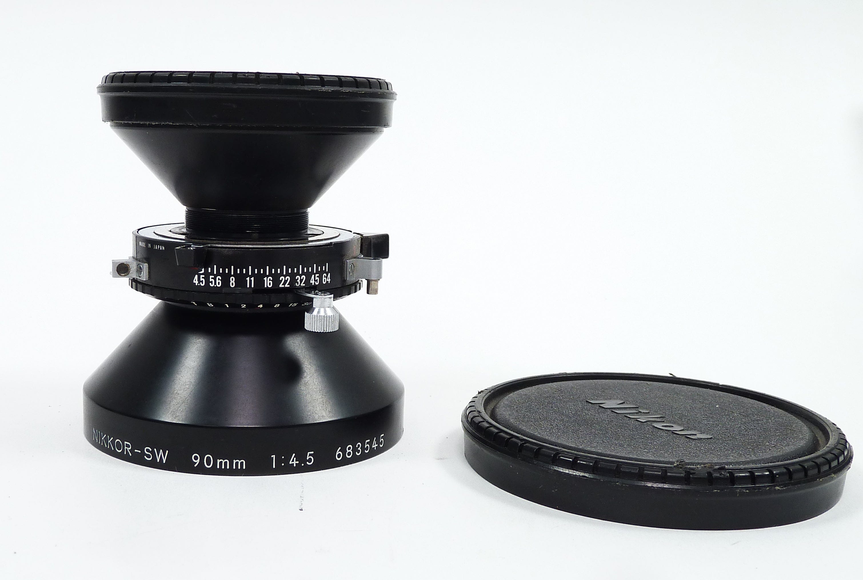 Nikon Nikkor-SW 90mm F4.5 Lens with Copal 0 Shutter and Board