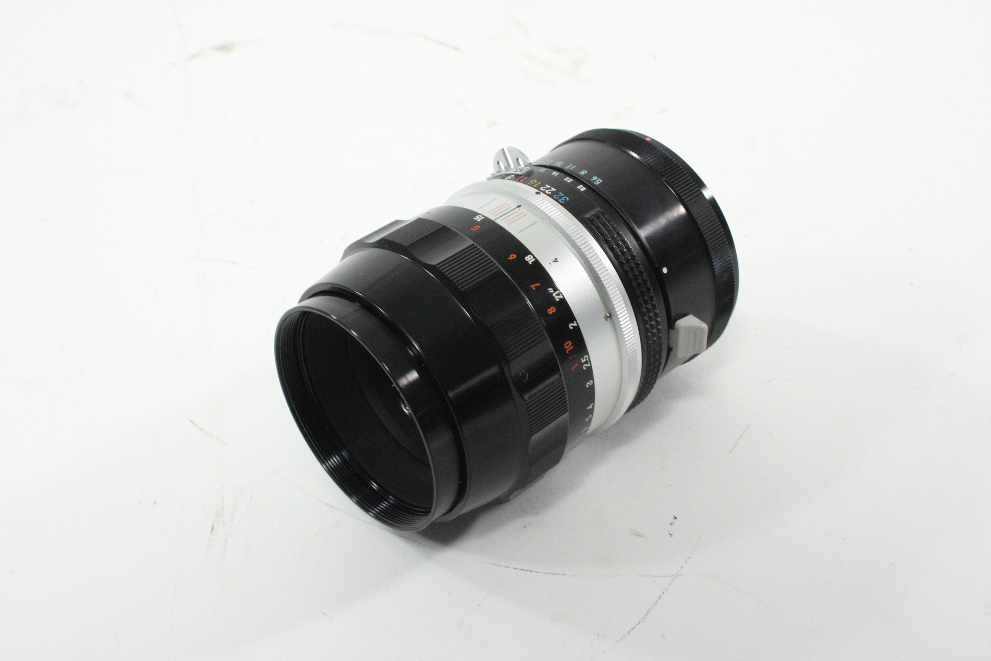 Nikon Nippon Kogaku 55mm f/3.5 Micro-Nikkor AI Lens for Nikon F with Adapter