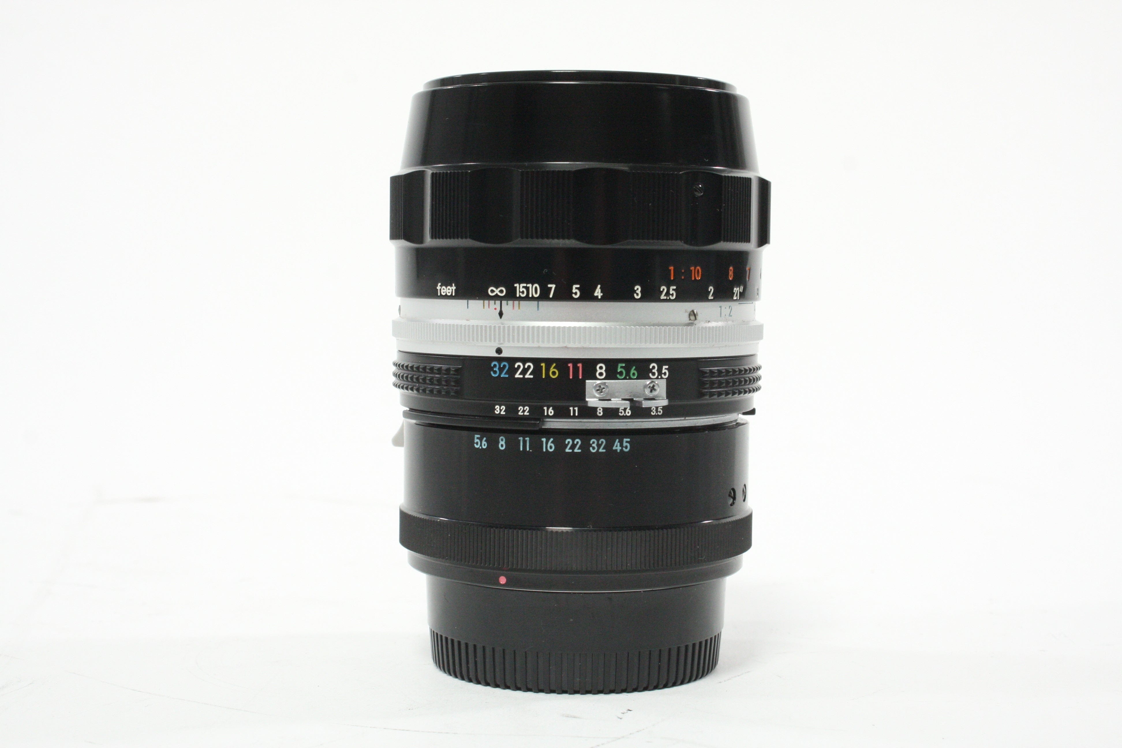Nikon Nippon Kogaku 55mm f/3.5 Micro-Nikkor AI Lens for Nikon F with Adapter