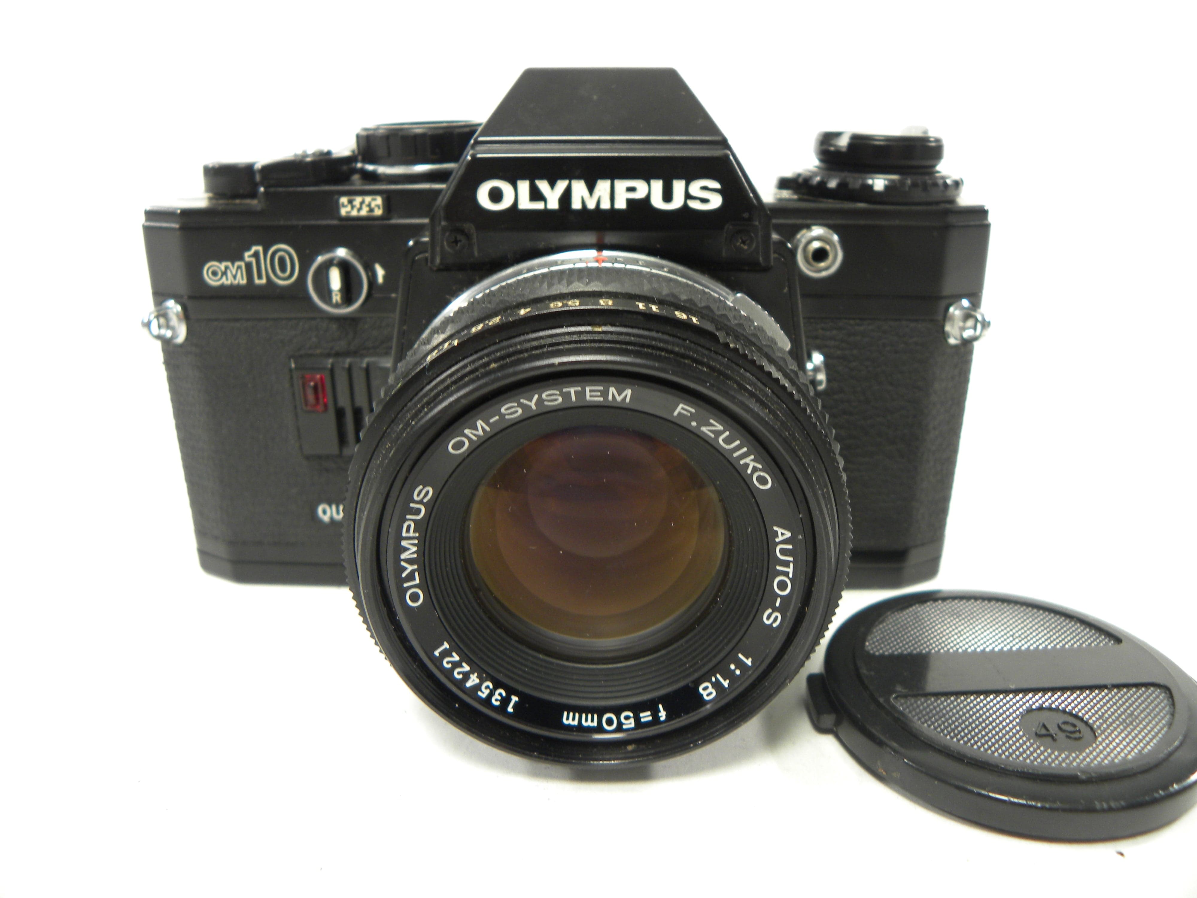 Olympus OM-10 35mm SLR (Black) w/F. Zuiko Auto-S 50mm f1.8