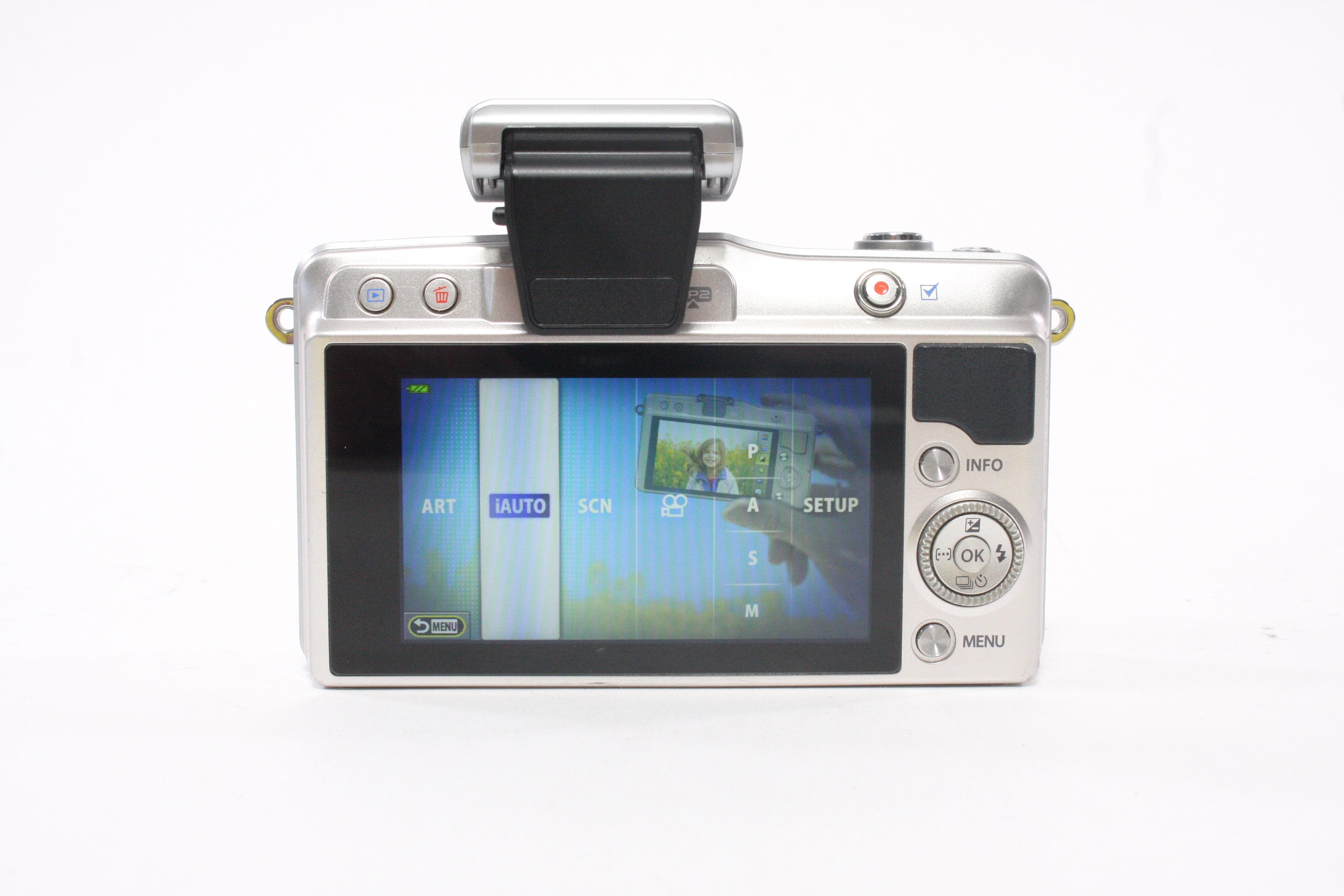 Olympus Pen Mini E-PM2 Digital Mirrorless Camera with Flash Shutter Count 4,448
