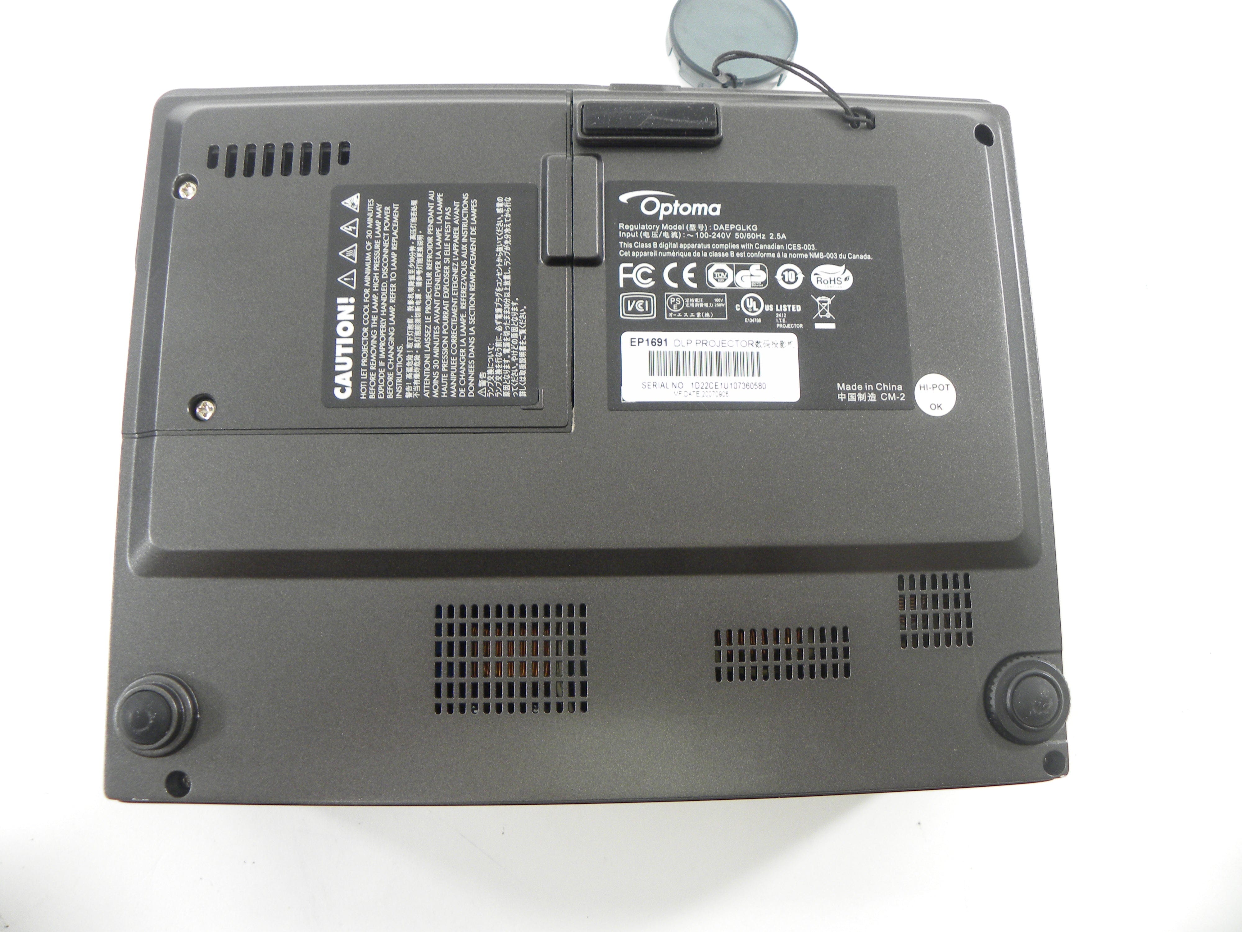 Optoma DLP Projector Model DAEPGLKG AS IS
