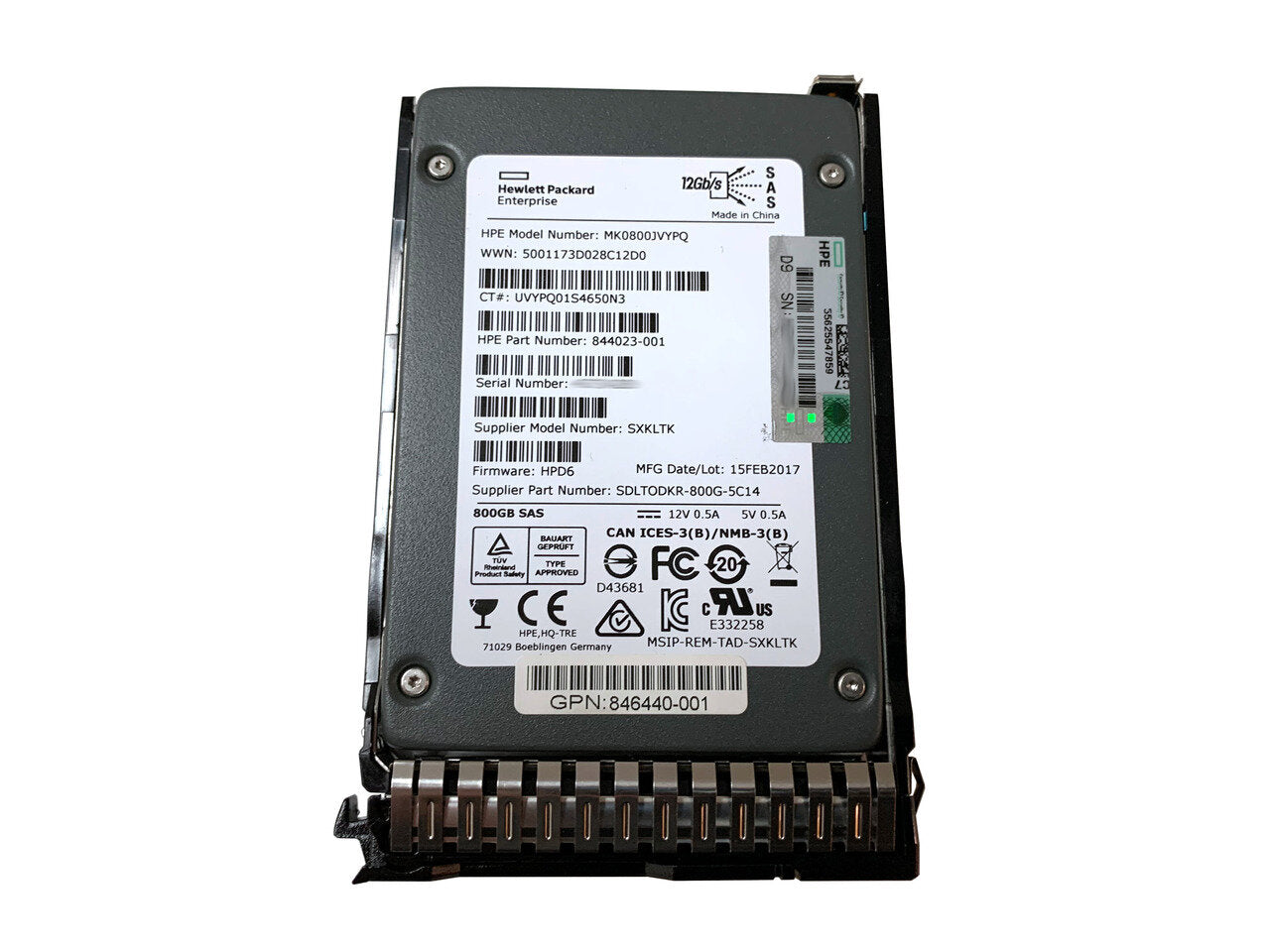 P49046-K21 HPE 800GB SAS 12Gbps Mixed Use DS 2.5-Inch Solid State Drive with Smart Carrier