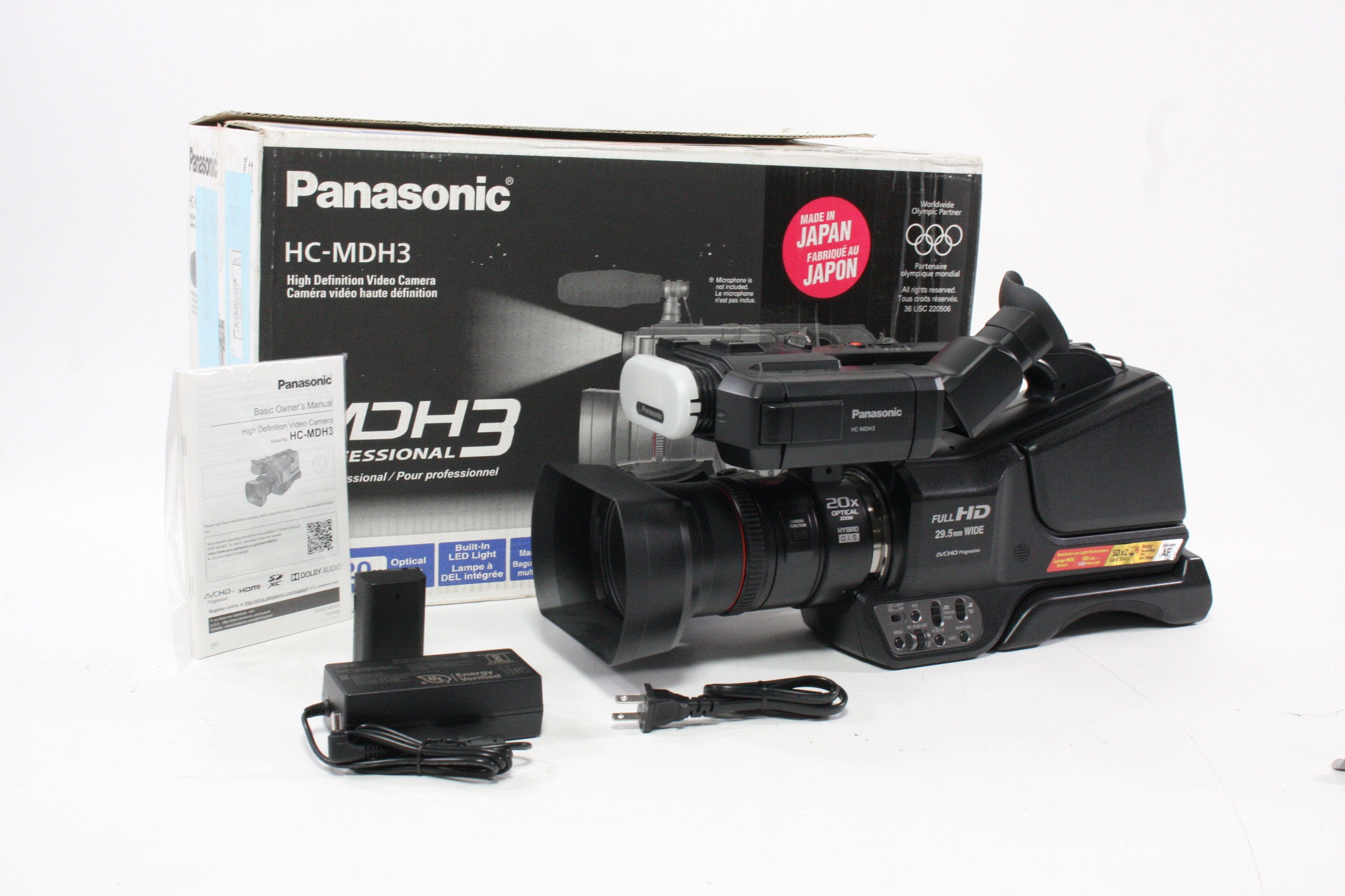 Panasonic HC-MDH3 Camcorder with Operation Time of ZERO hrs. (NEVER USED)