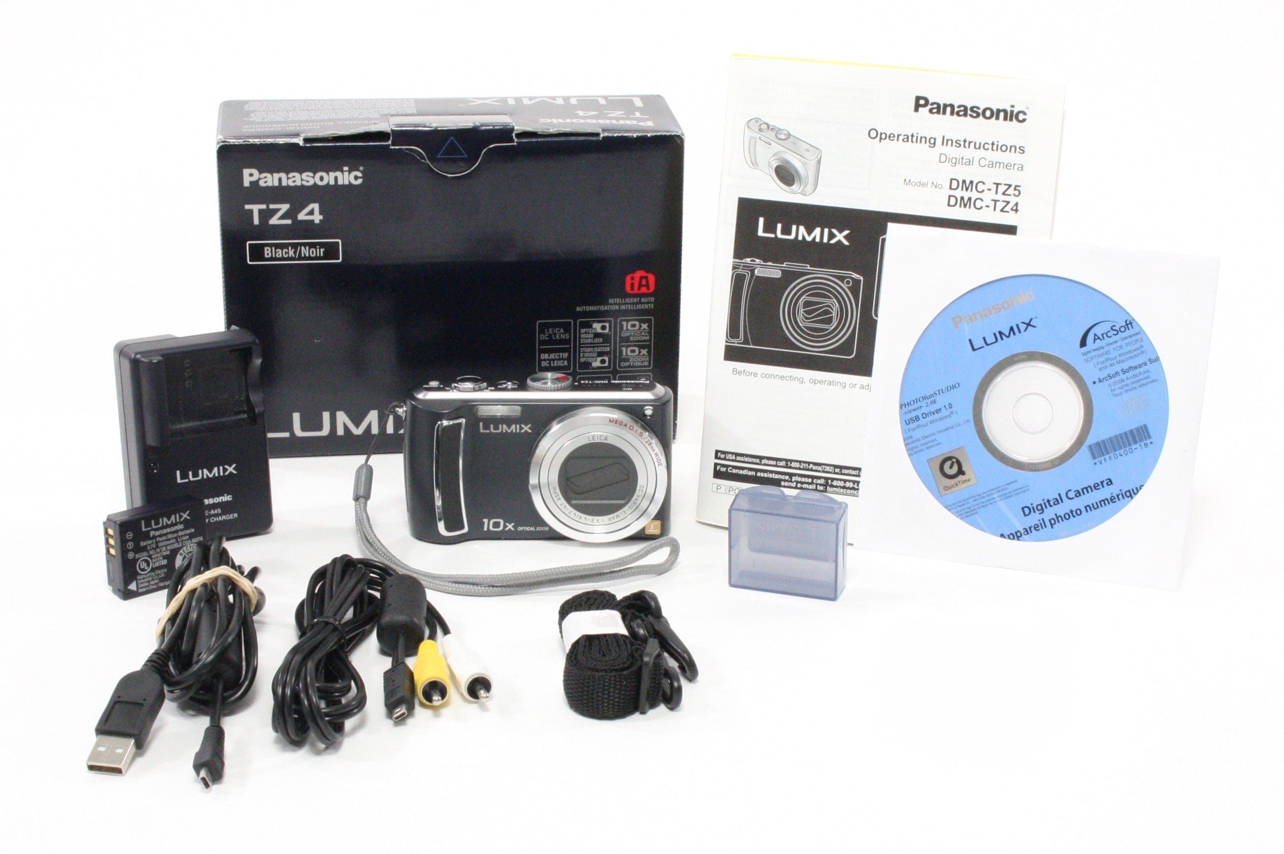 Panasonic Lumix DMC-TZ4 Digital Point-and-Shoot Camera 10x Zoom 8.1mp