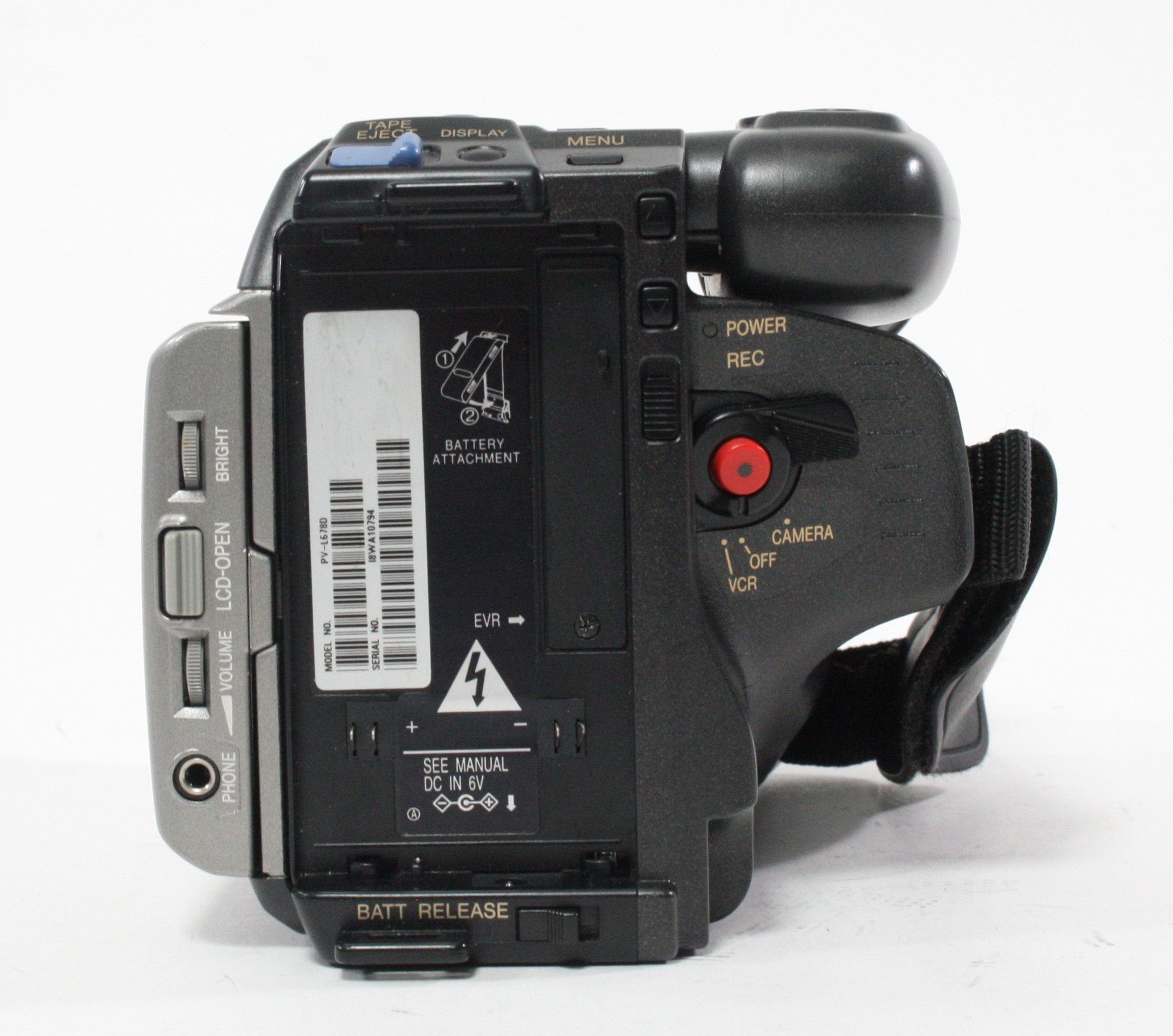 Panasonic Palmcorder VHS-C Model PV-L678D Camcorder