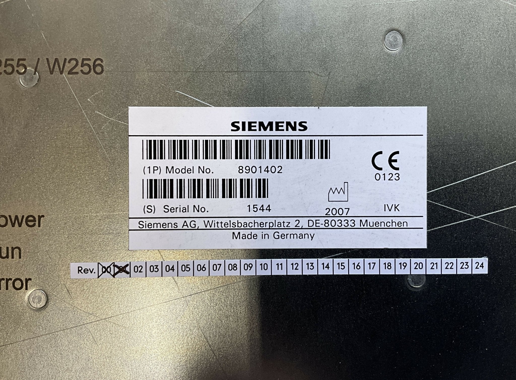 PANEL CONTROL LEFT (8901402 REV02 SIEMENS