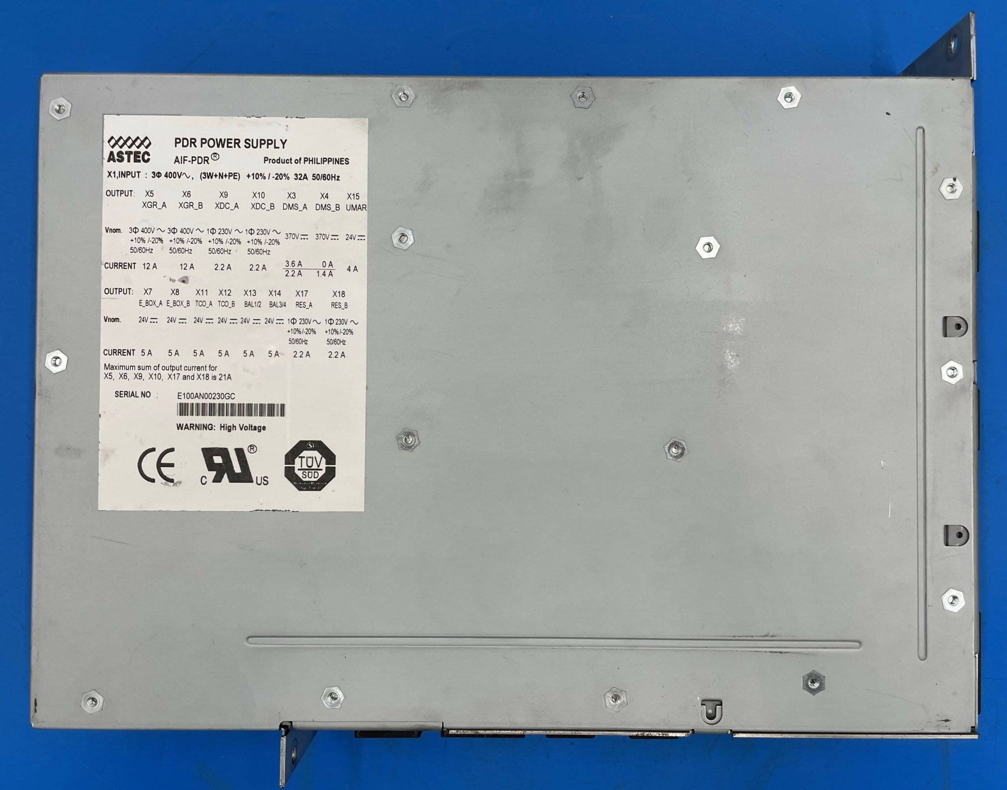 PDR POWER SUPPLY (07740959/7740959 REV 03 SIEMENS