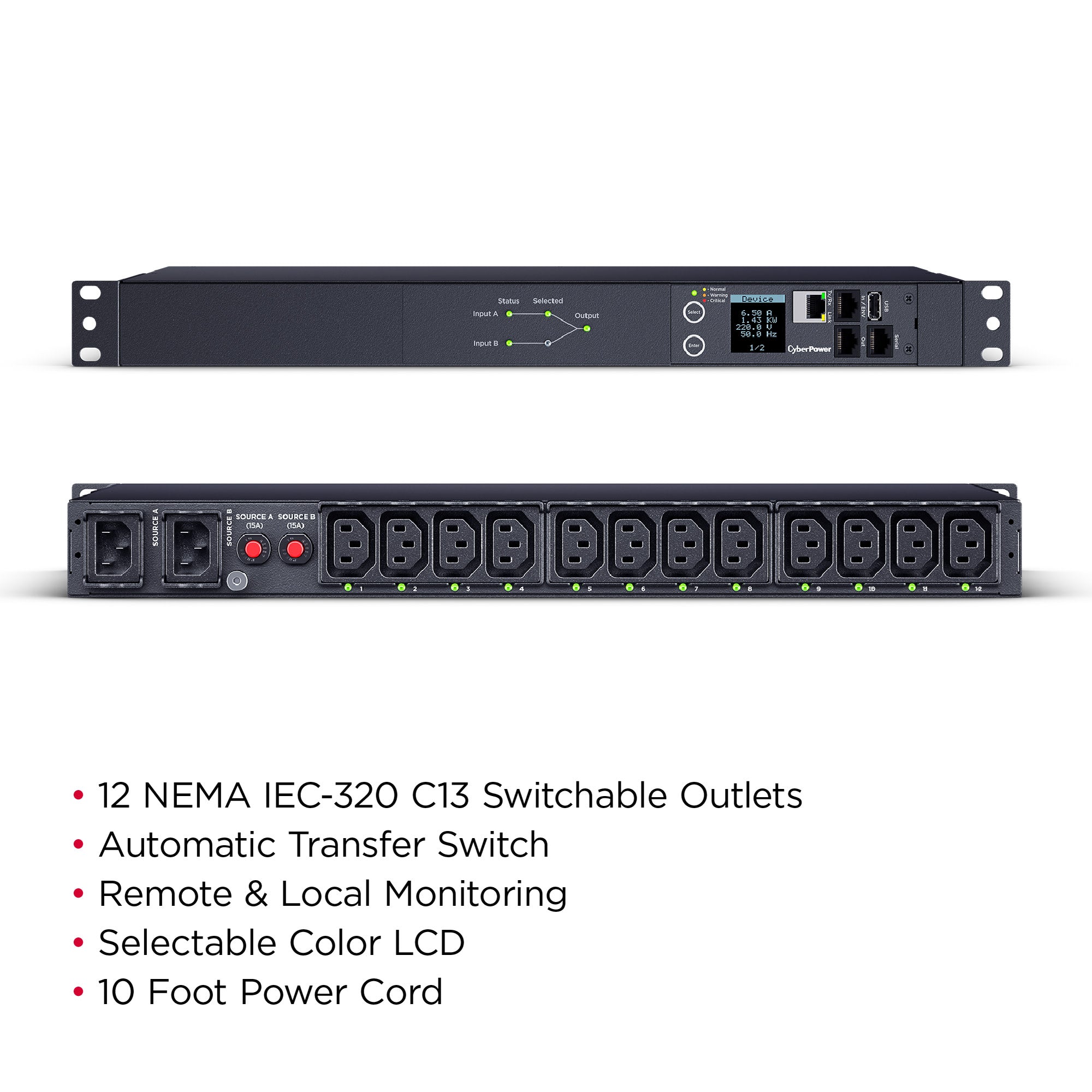 CyberPower PDU44004 Switched ATS