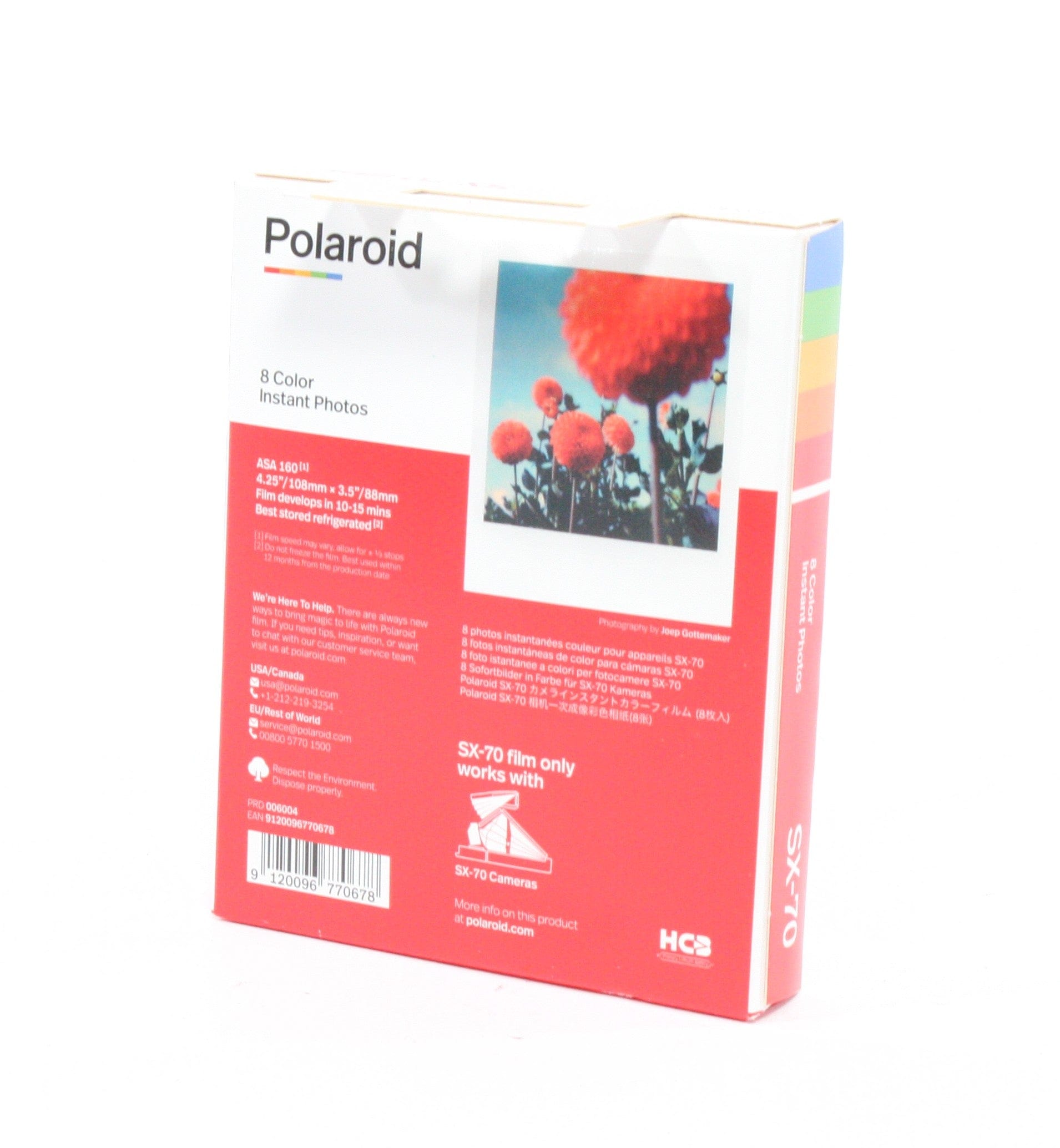 Polaroid SX-70 Color Film 8exp (UNOPENED)