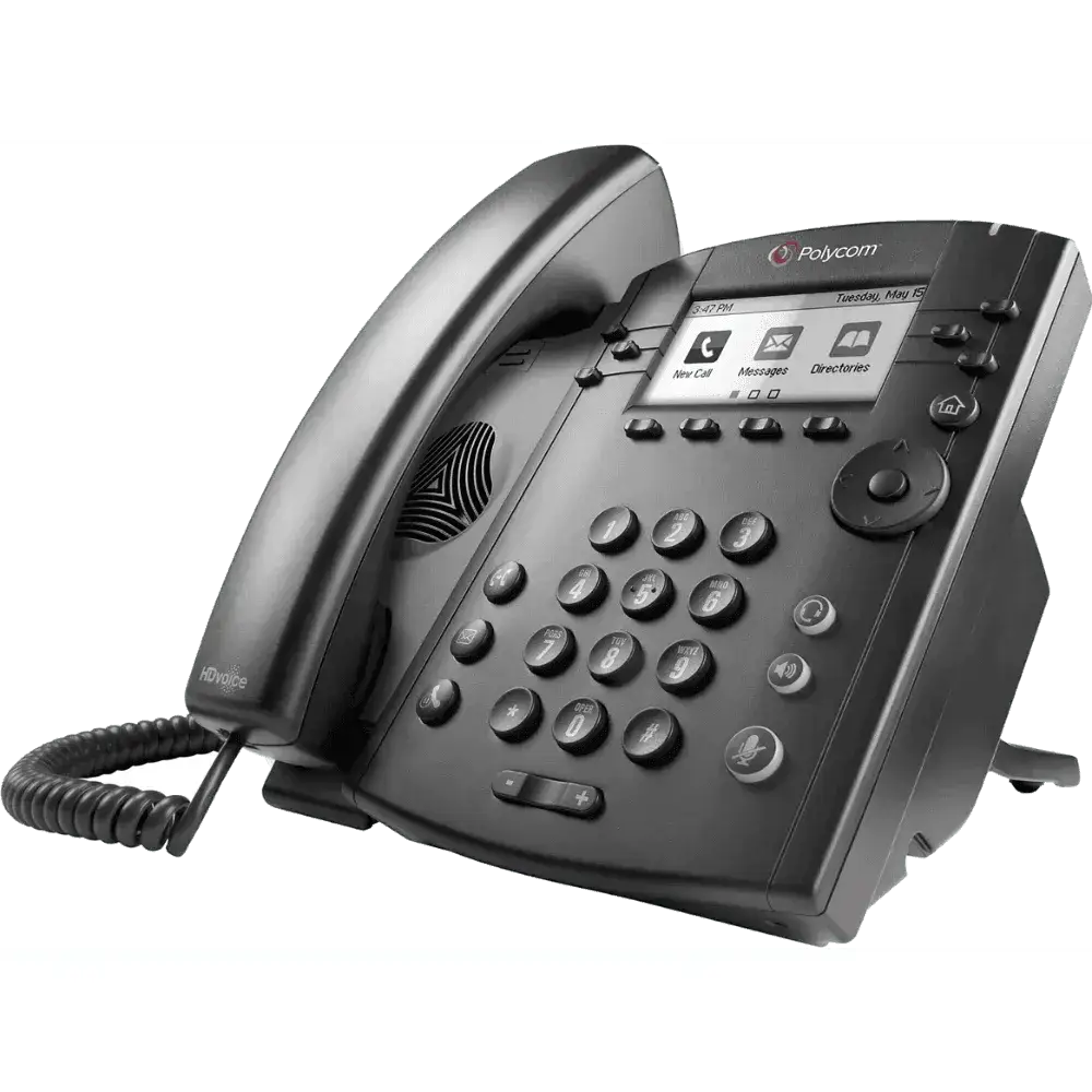 Polycom VVX 310 6-Line Gigabit PoE IP Phone 2200-46161-025 - Refurbished