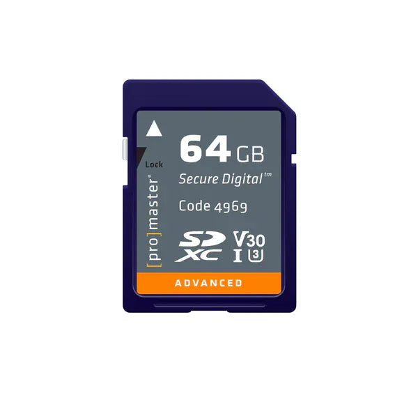 Promaster Micro SDXC 64GB Advanced UHS-I V30 Memory Card