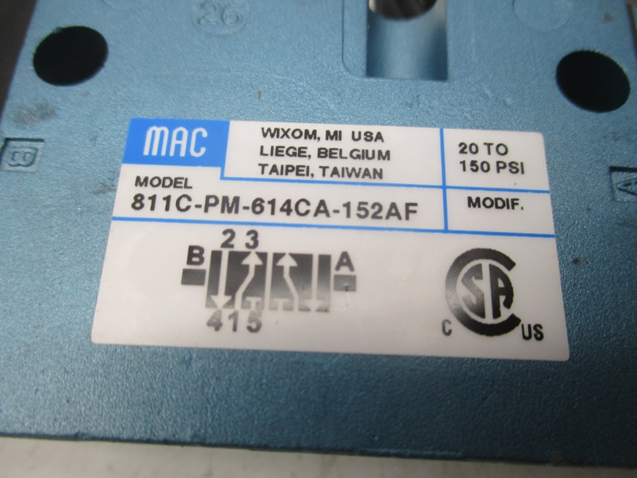 MAC 811C-PM-614CA-152AF 24VDC 20-150PSI NSMP