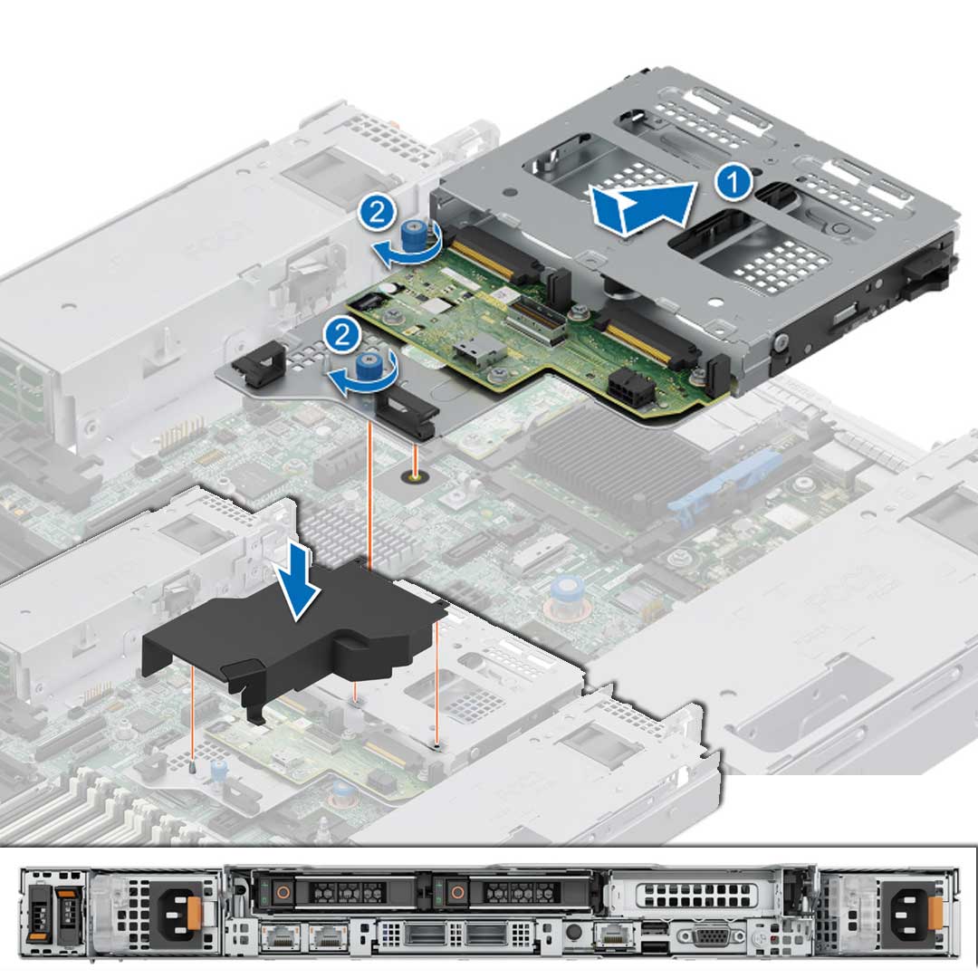 Riser Config 4 R1A + Rear drives | Dell PowerEdge R660xs