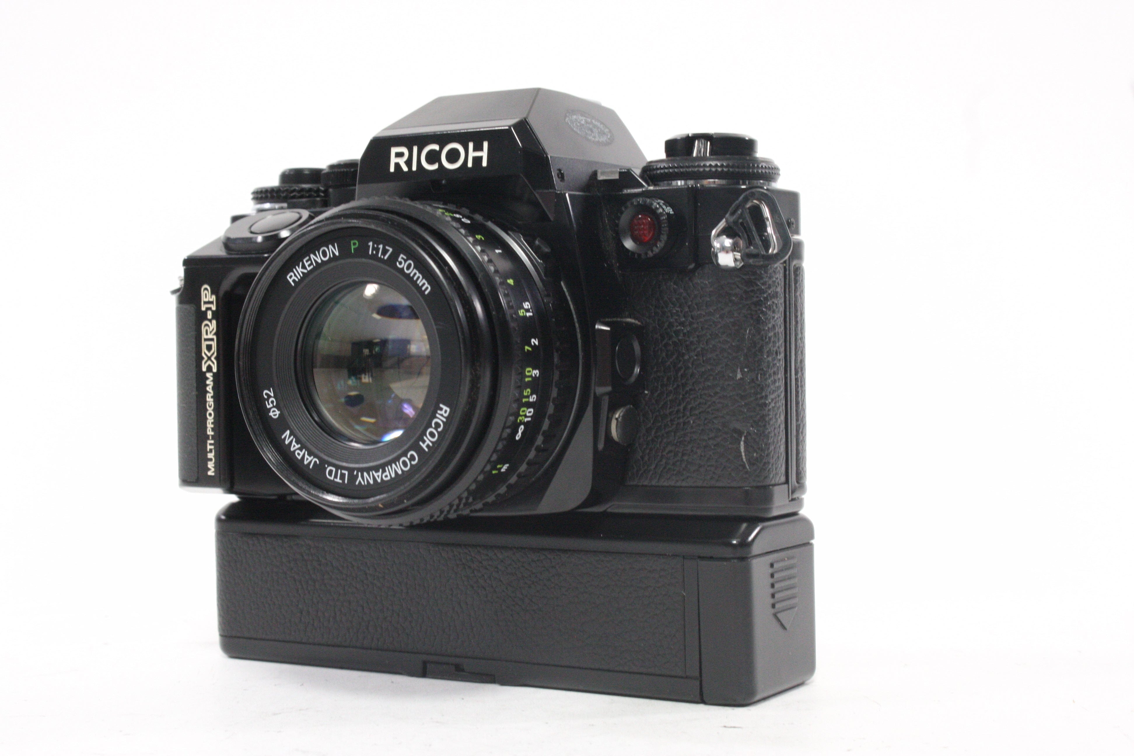 Ricoh Multi-Program XR-P 35mm Camera SLR with 50mm f/1.7 P and Power Winder