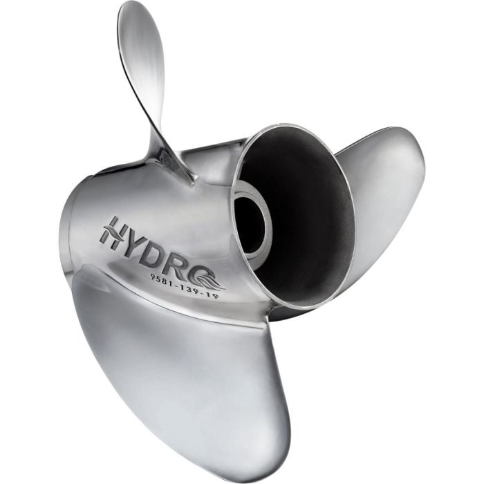 Solas 9581-139-19 Rubex Hydro SS 3-Blade Propeller, RH, 13-7/8 x 19, Interchangeable Hub, 4-3/4" Gearcase