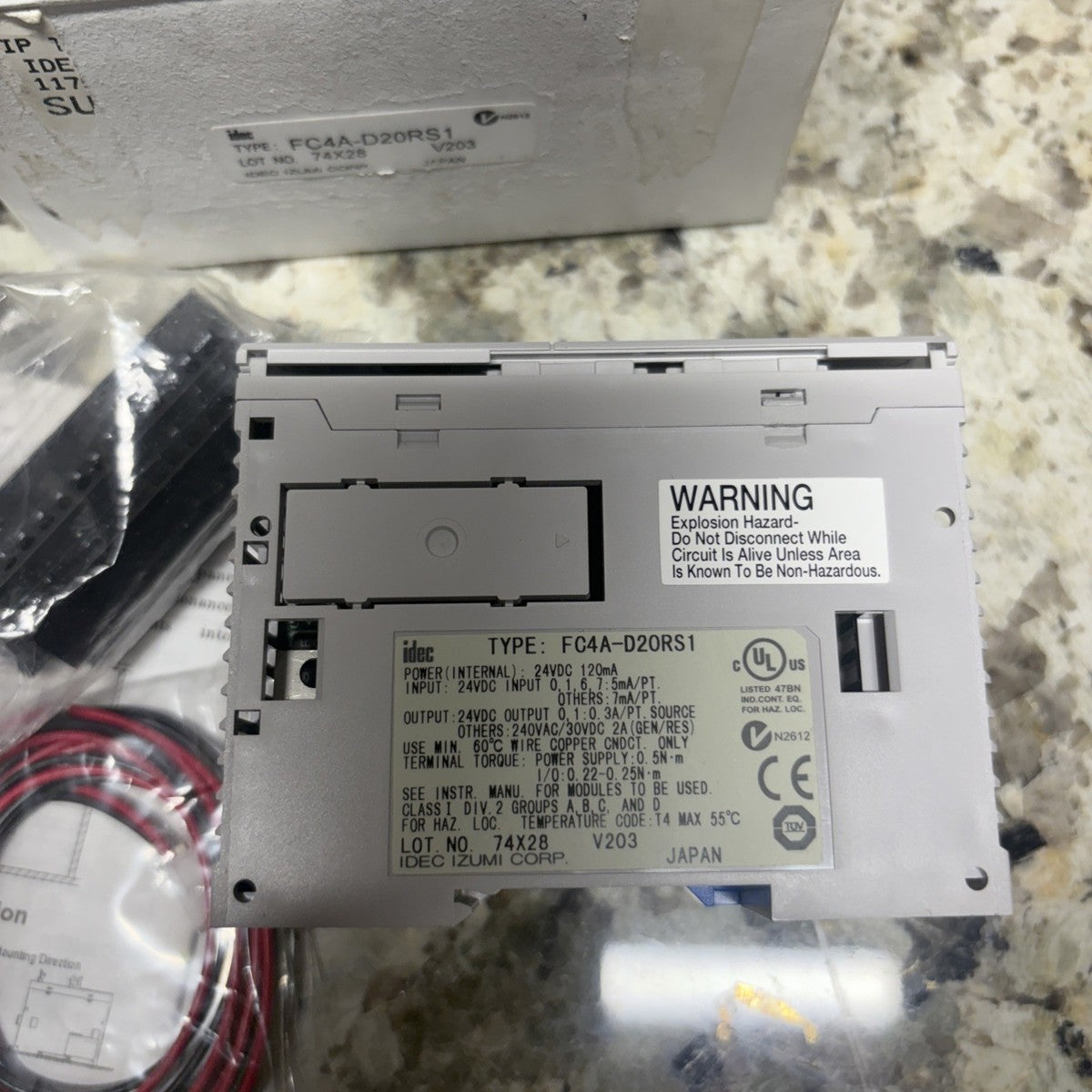 IDEC FC4A-D20RS1 MicroSmart programmable logic controller marine store spares|277296990689