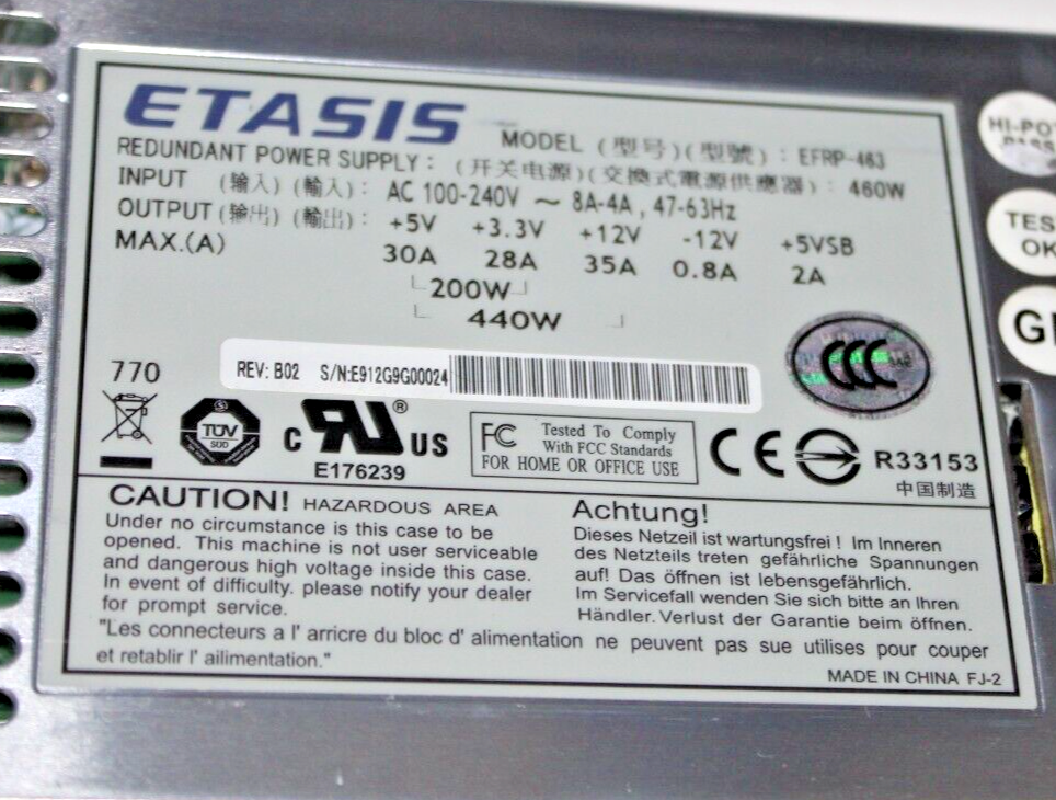 ETASIS EFRP-463 Power Supply Module|365076905458