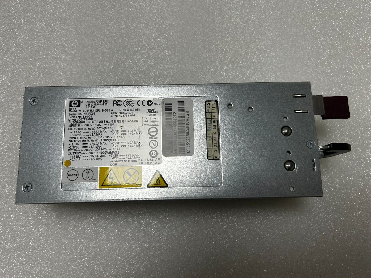 HP 399771-001 403781-001 379124-001 DPS-800GB A 1000W power supply 379123-001|387699146284