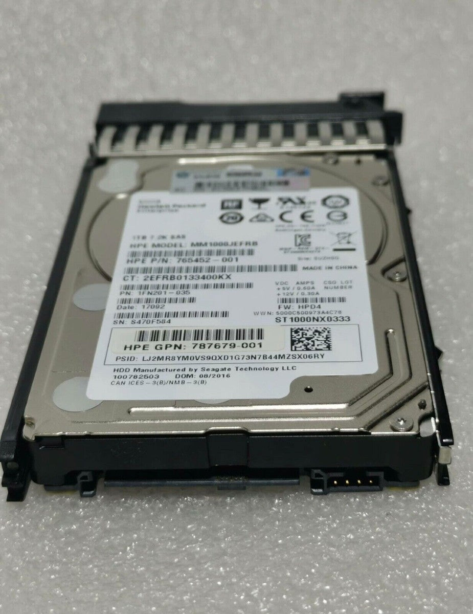 HPE MSA 1TB 787652-001 12Gb/s SAS 7.2K 2.5" 512E MIDLINE HARD DRIVE J9F50A HDD|317290736654