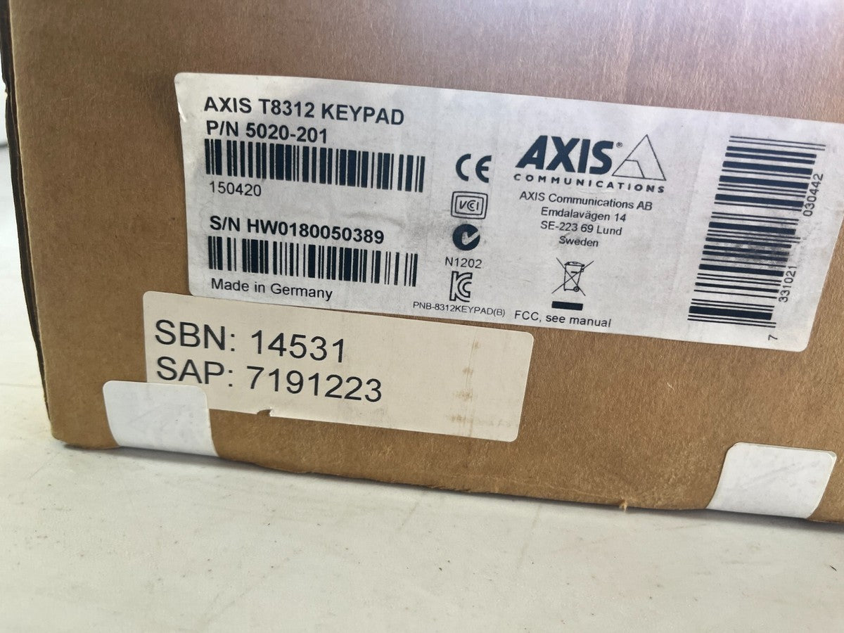 NEW IN BOX Axis T8312 Keypad P/N 5020-201|256472375893