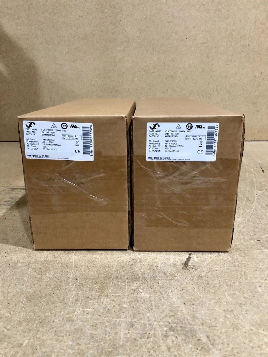 ELTEK FLATPACK2 2000W 48V RECTIFIER 241115.100 Rev 4.1 New In Box|336246158058