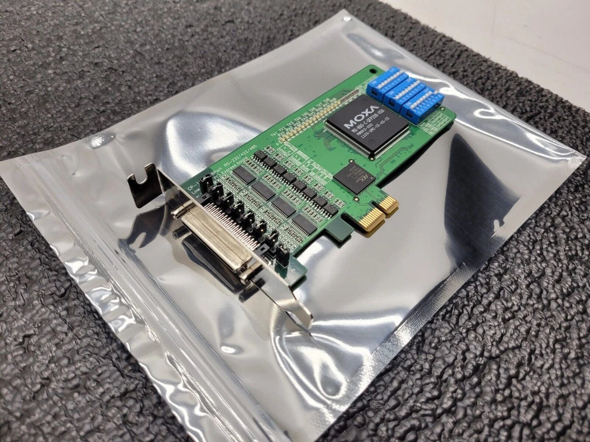 Moxa CP-118EL 8 Port Low Profile PCI Express Board RS-232/422/485 Damaged Cable