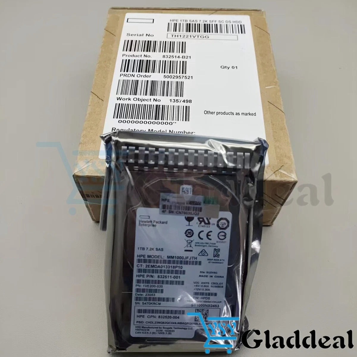HPE 832984-001 832514-B21 1TB 7.2K 12G SFF 2.5" SAS SC HARD DRIVE G9 G8 HDD