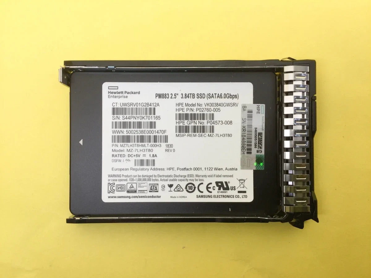 NEW HPE 3.84TB SATA 6G 2.5" G10+ GEN11 Server SSD Replace P40500-B21 P41525-001