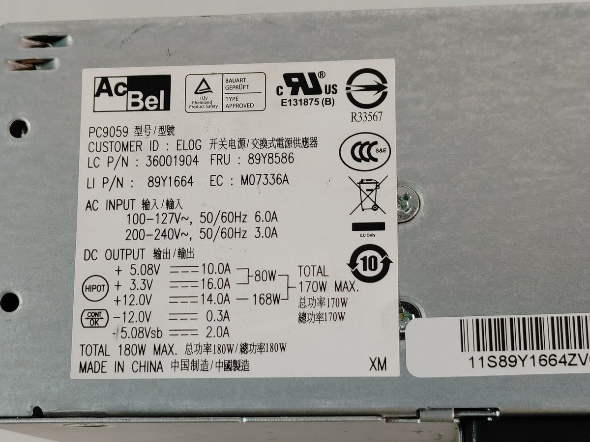 Lenovo ThinkCentre Edge 72 24 Pin 180W Desktop Power Supply 89Y8586|205256829404