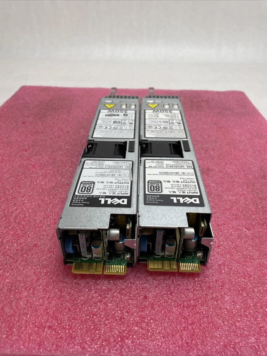 Dell P7GV4 80 Plus Platinum 350W Switching Power Supply Lot of 2|186736659642