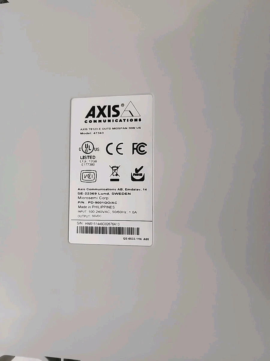 AXIS T8123-E Outdoor Midspan Power Supply 30W Outdoor POE Injector |136797495521
