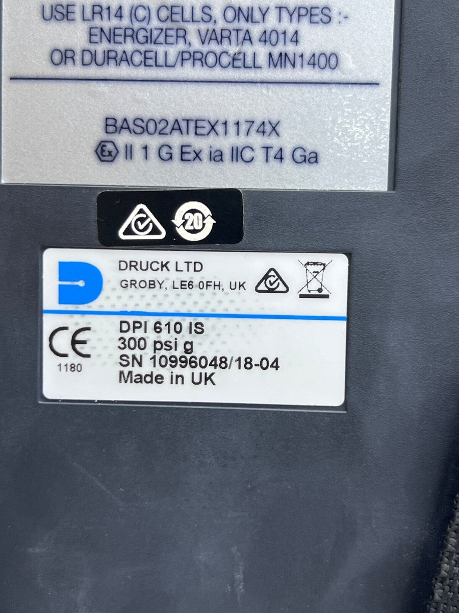 DRUCK DPI 610 IS PRESSURE CALIBRATOR 300 PSI G