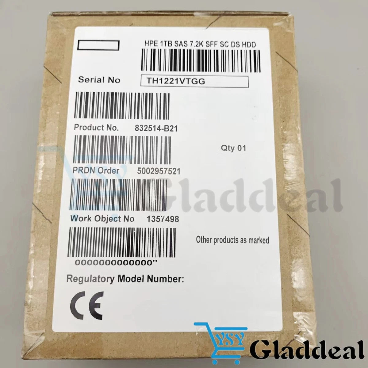 HPE 832984-001 832514-B21 1TB 7.2K 12G SFF 2.5" SAS SC HARD DRIVE G9 G8 HDD