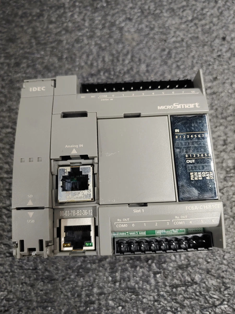 IDEC FC6A-C16R1CE FC6A MicroSmart PLC 16IO CPU 24VDC Relay|388110713576