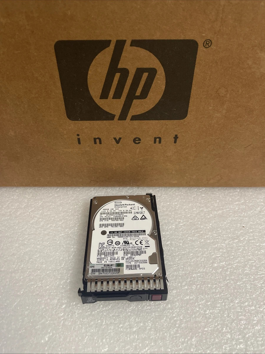 HPE 781577-001 600GB 12G SAS 10K 2.5 SC HDD 781516-B21 |144714525805