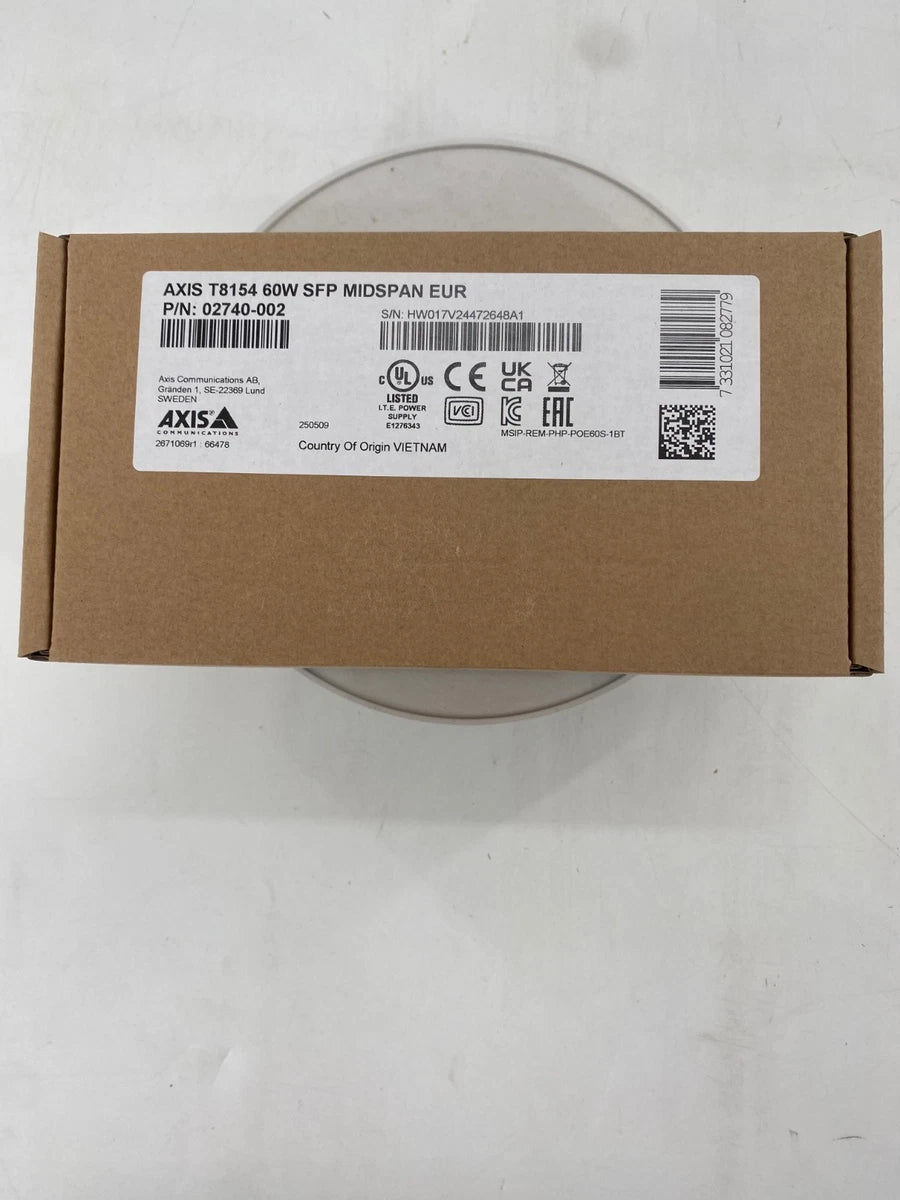 Axis T8154 60W SFP Midspan 02740-002 New Sealed|136250145419